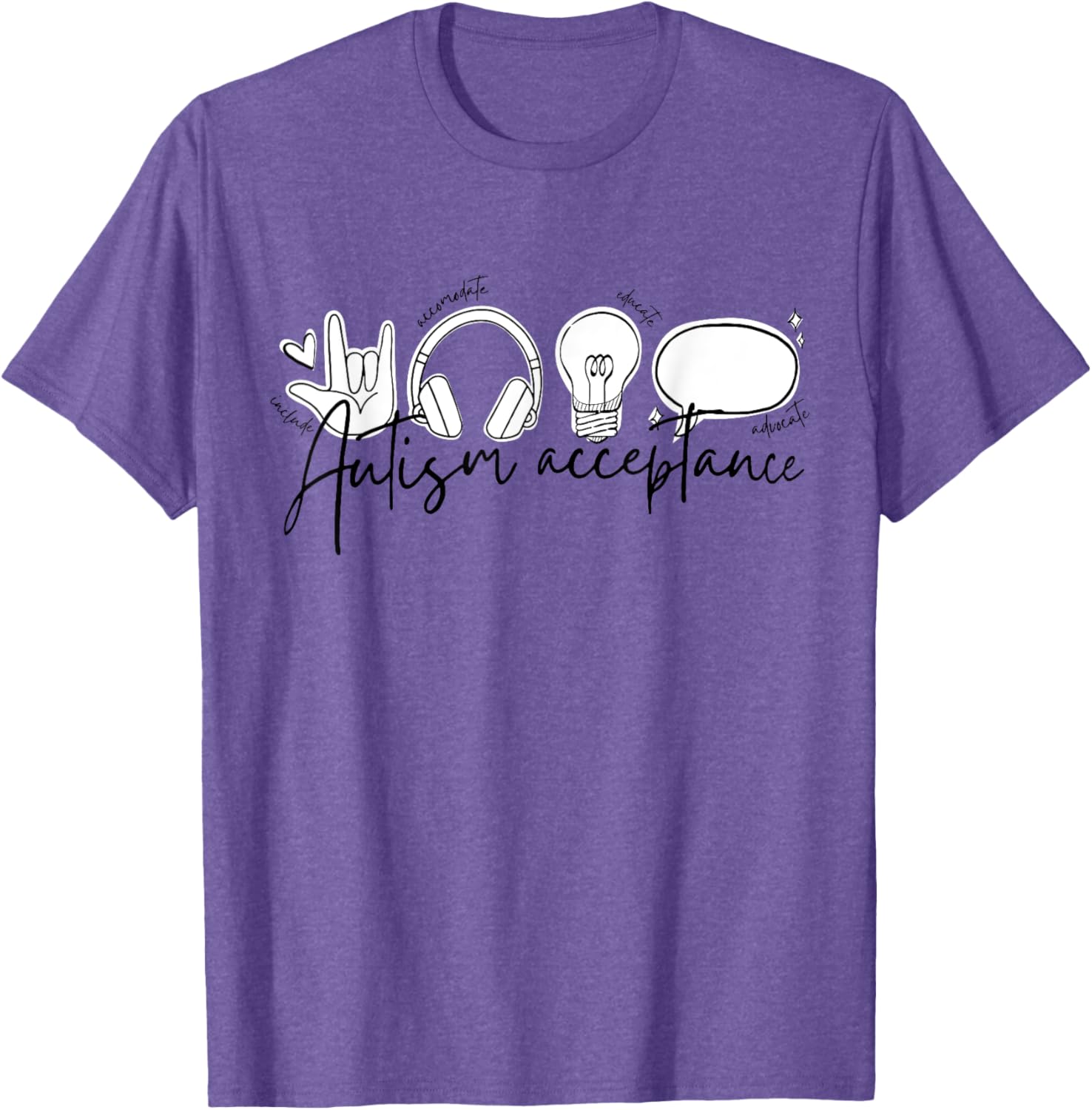 Autism Awareness Acceptance Shirt Support Mom Women Kid