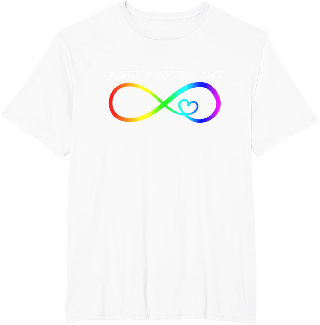 Accept Understand Love Heart Infinity Autism Awareness