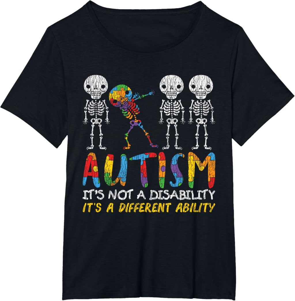 Autism Awerness - Skeleton Dabbing Autistic Kids Awareness