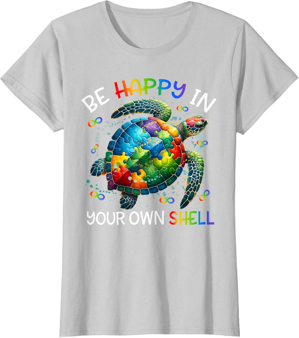 Puzzle Turtle Be Happy In Your Own Shell Autism Awareness