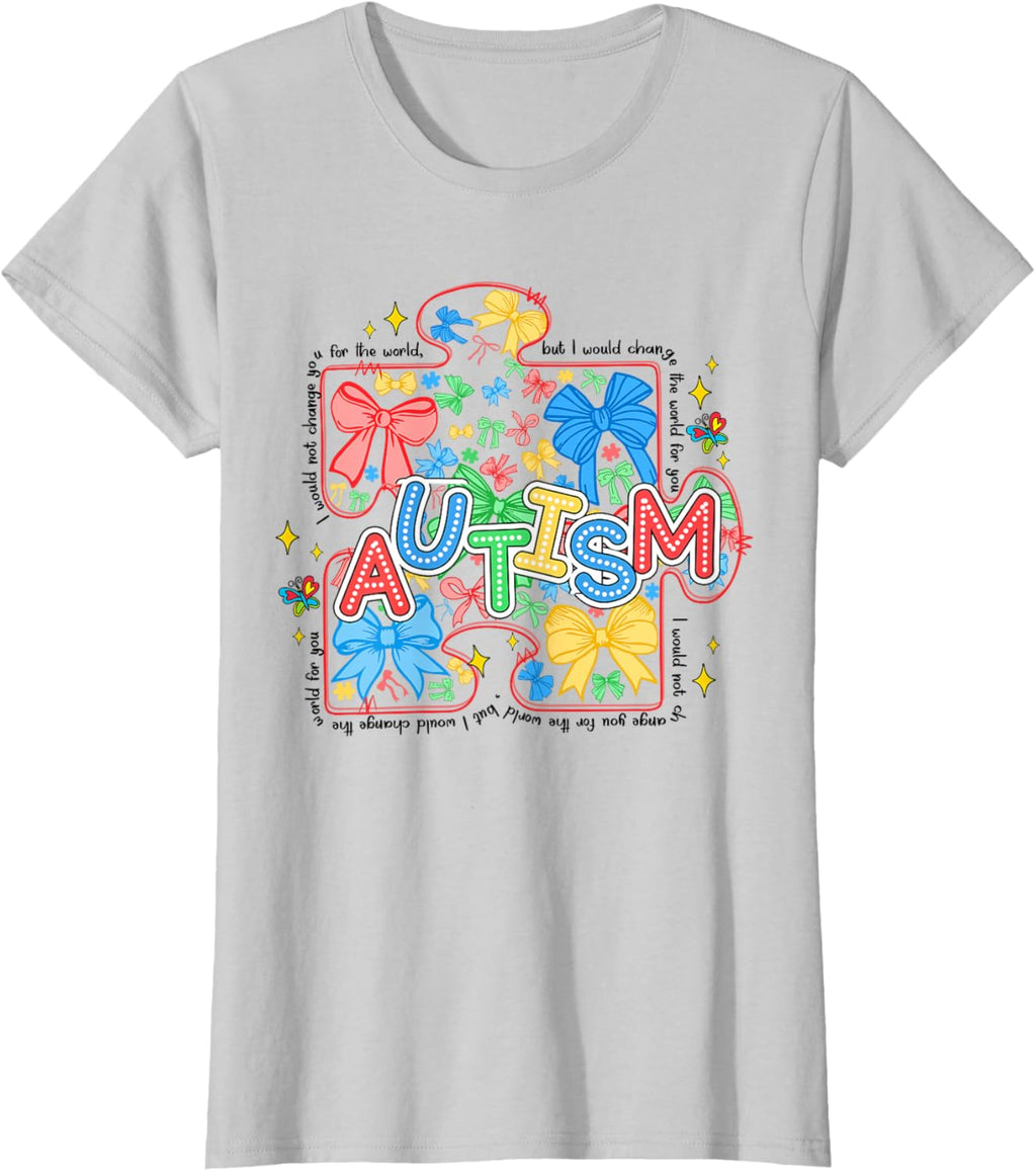 Autism Awareness Coquette Bow Autism Awareness Puzzle Piece