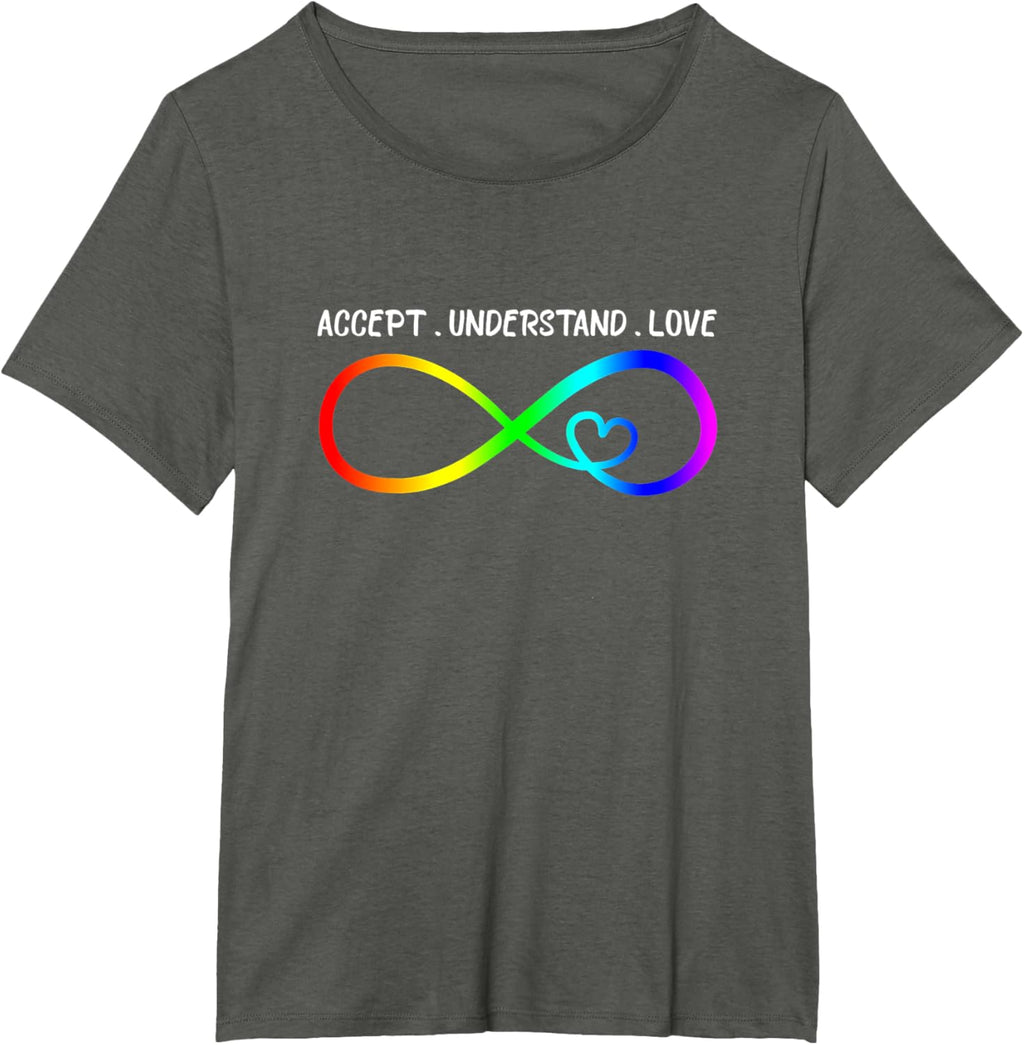 Accept Understand Love Heart Infinity Autism Awareness