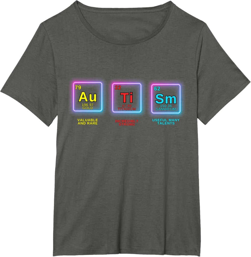 Autism Awareness Kids Women Men Elements Periodic Table ASD