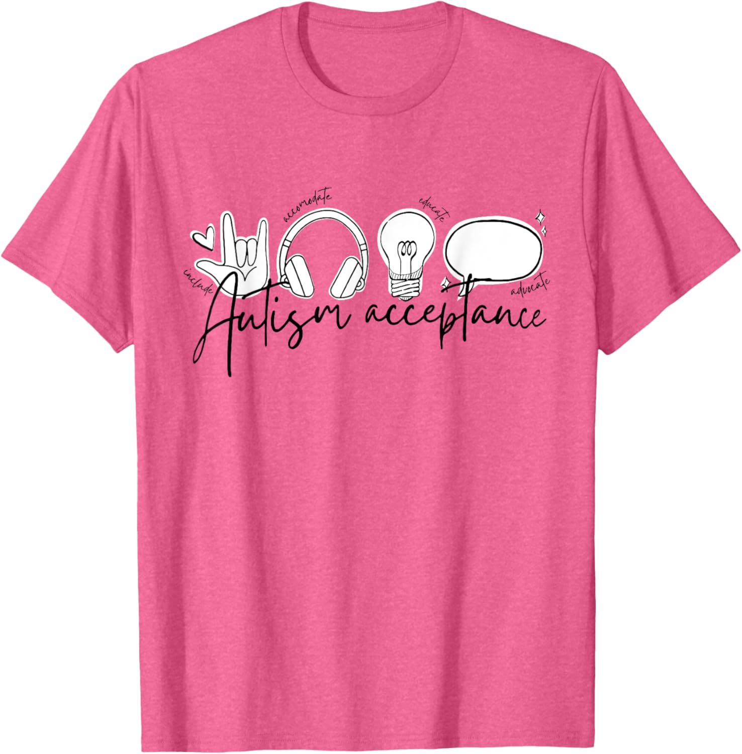 Autism Awareness Acceptance Shirt Support Mom Women Kid