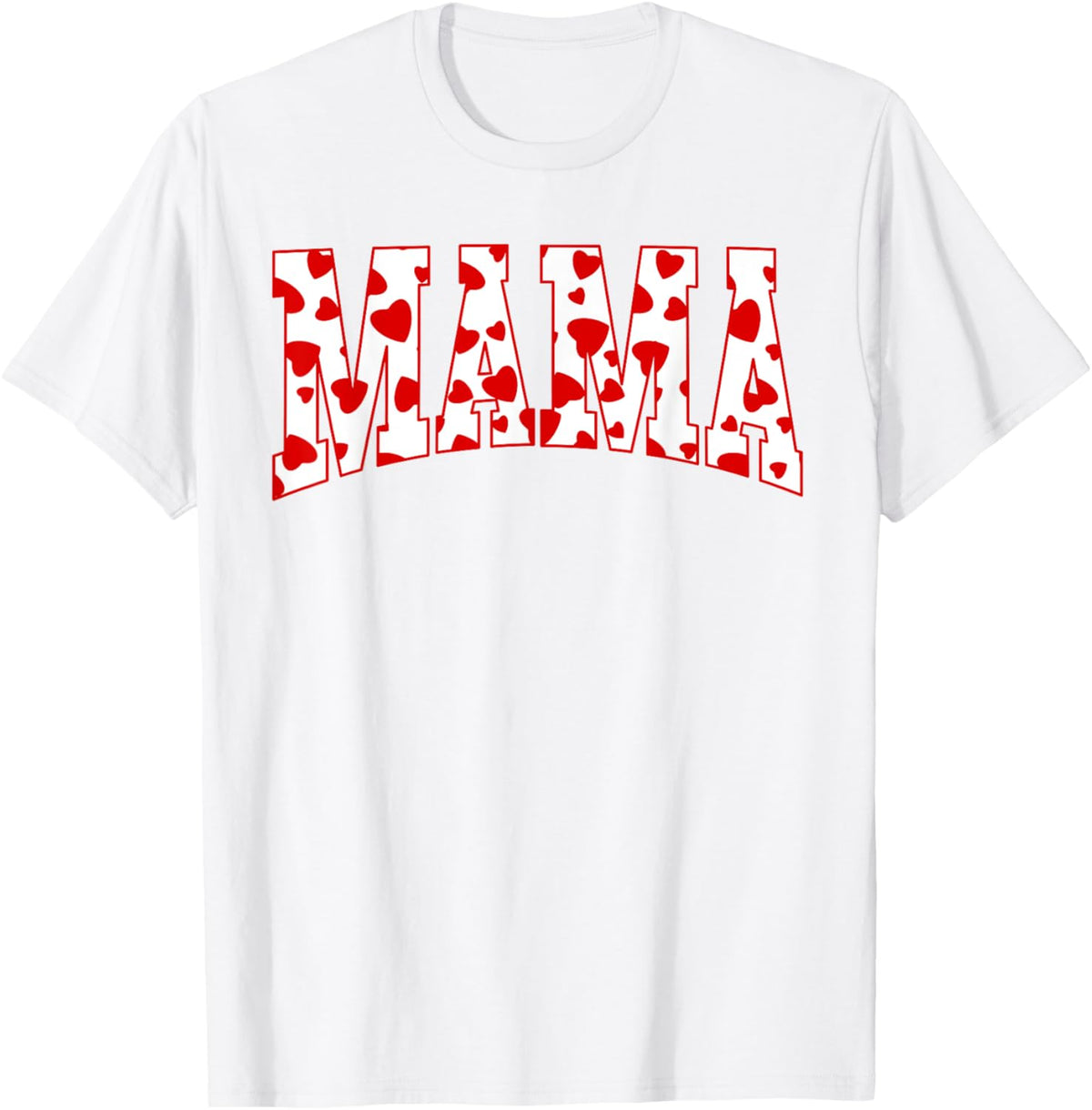 Mama Valentine Heart Valentines Day Family Matching Funny Mother Shirt
