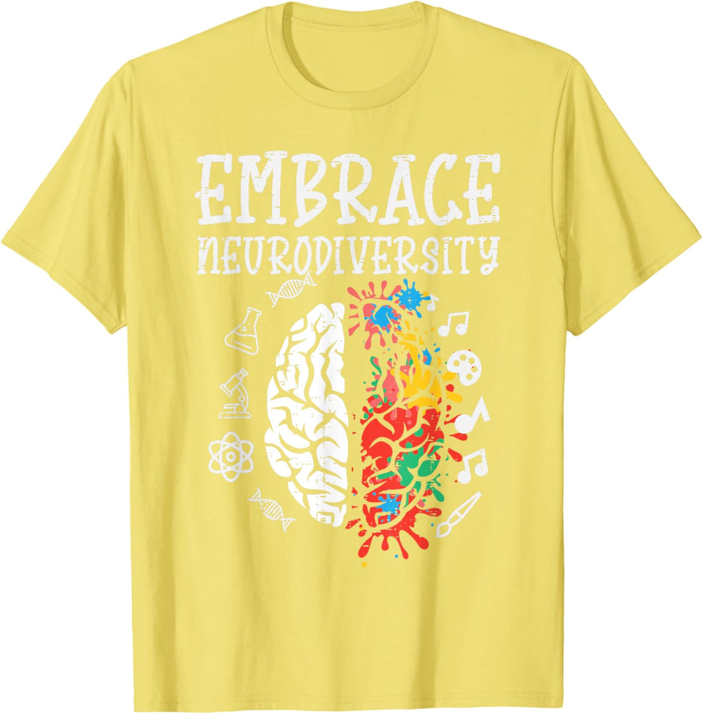 Embrace Neurodiversity Autism Awareness ASD Men Women Kids