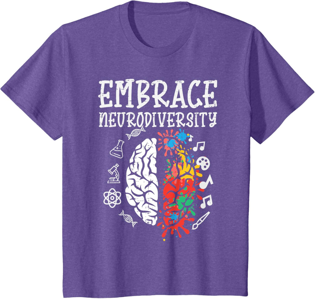 Embrace Neurodiversity Autism Awareness ASD Men Women Kids