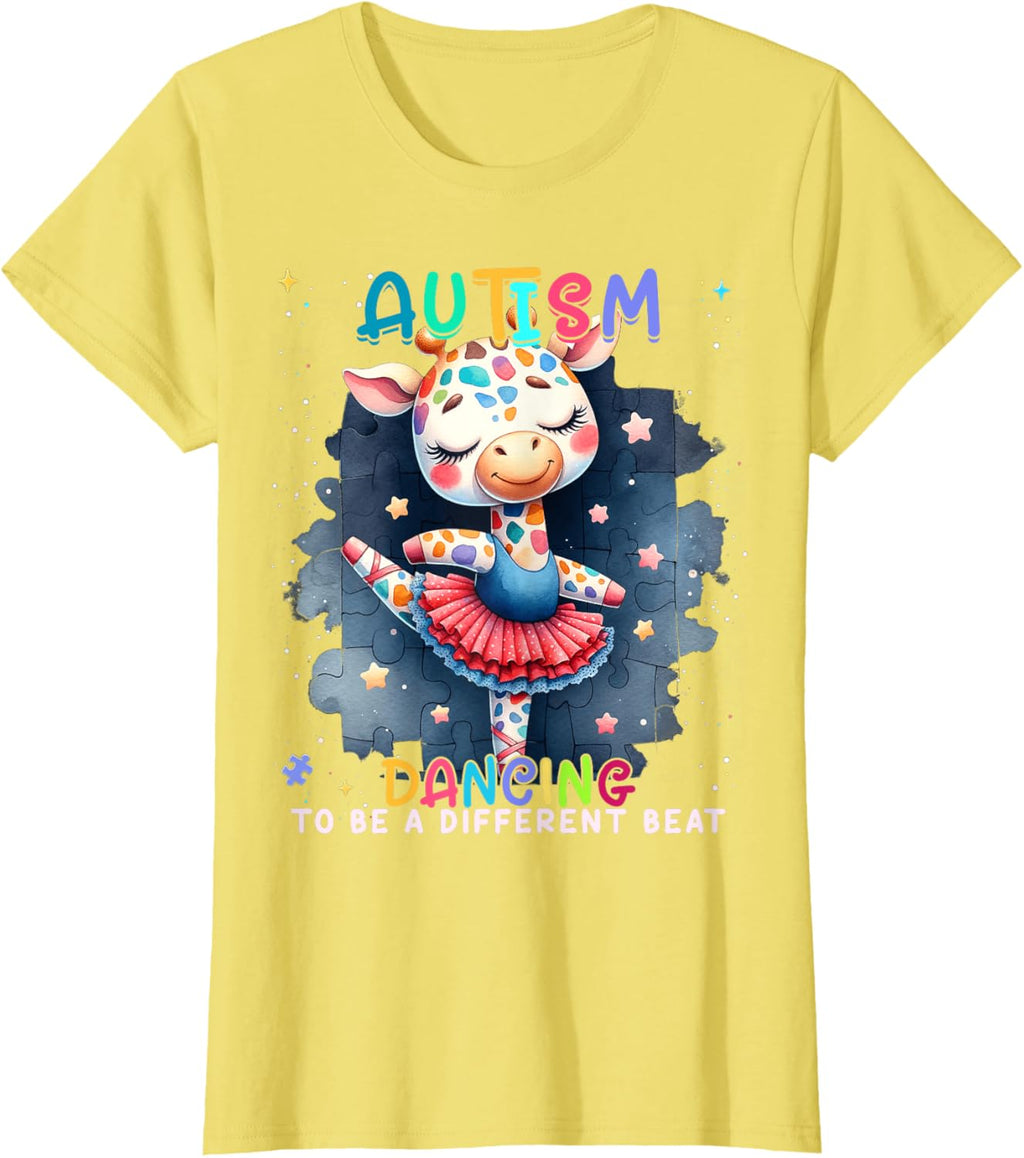 Autism Awareness Cute Unicorn Dancing To A Different Beat