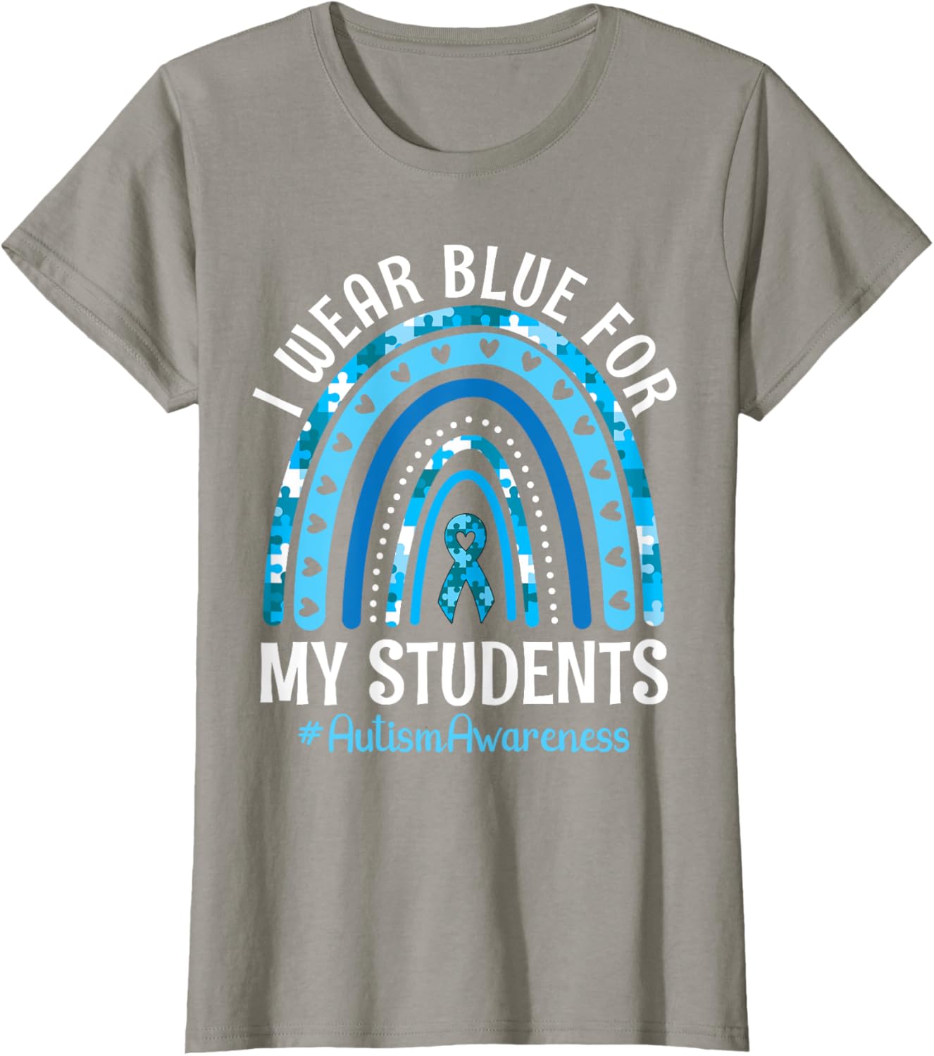 Happy Teacher I Wear Blue For My Students Autism Awareness