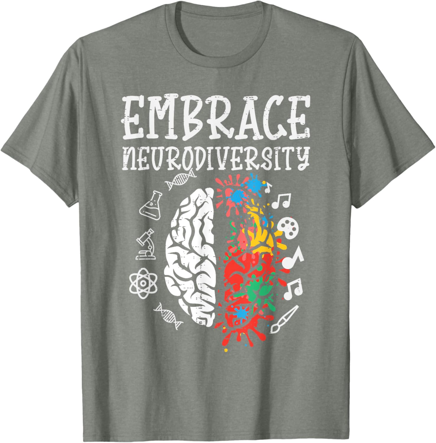 Embrace Neurodiversity Autism Awareness ASD Men Women Kids