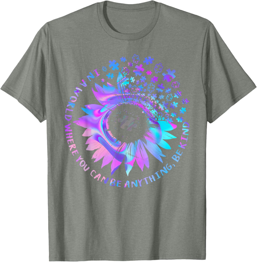 Be Kind Autism Awareness Kindness Sunflower Tie Dye Puzzle