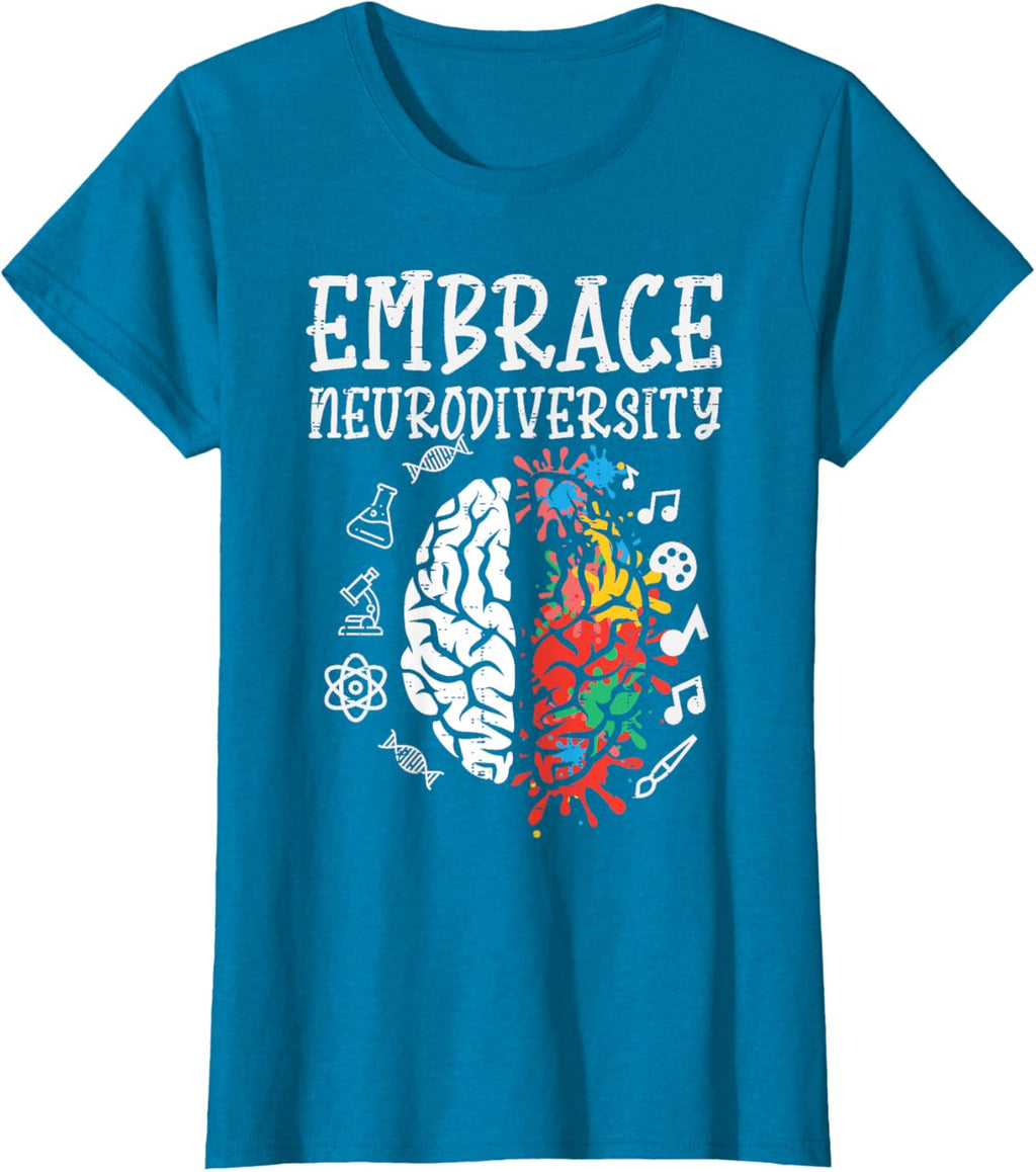 Embrace Neurodiversity Autism Awareness ASD Men Women Kids