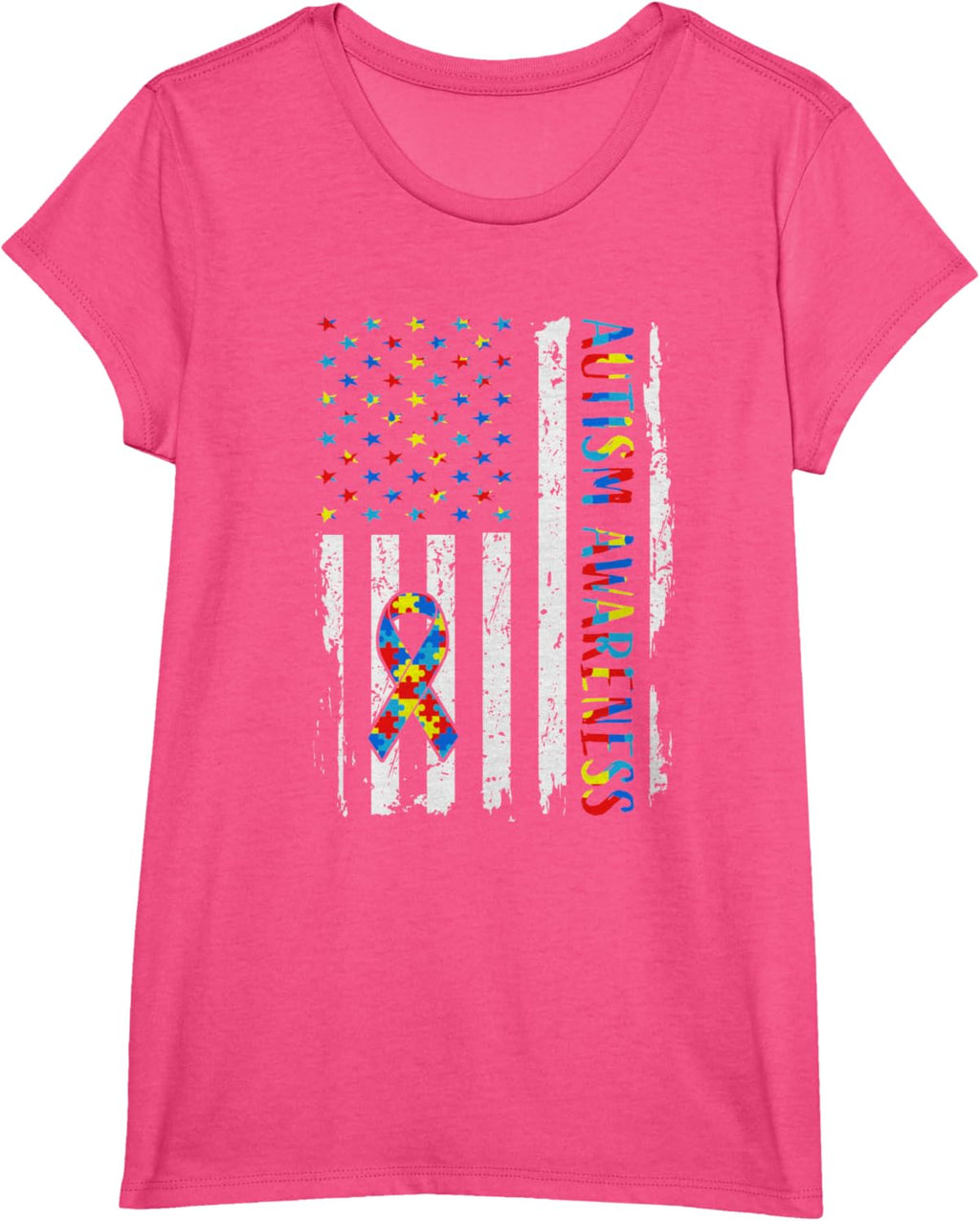 Autism Awareness Mom Dad USA flag Autistic Awareness Autism