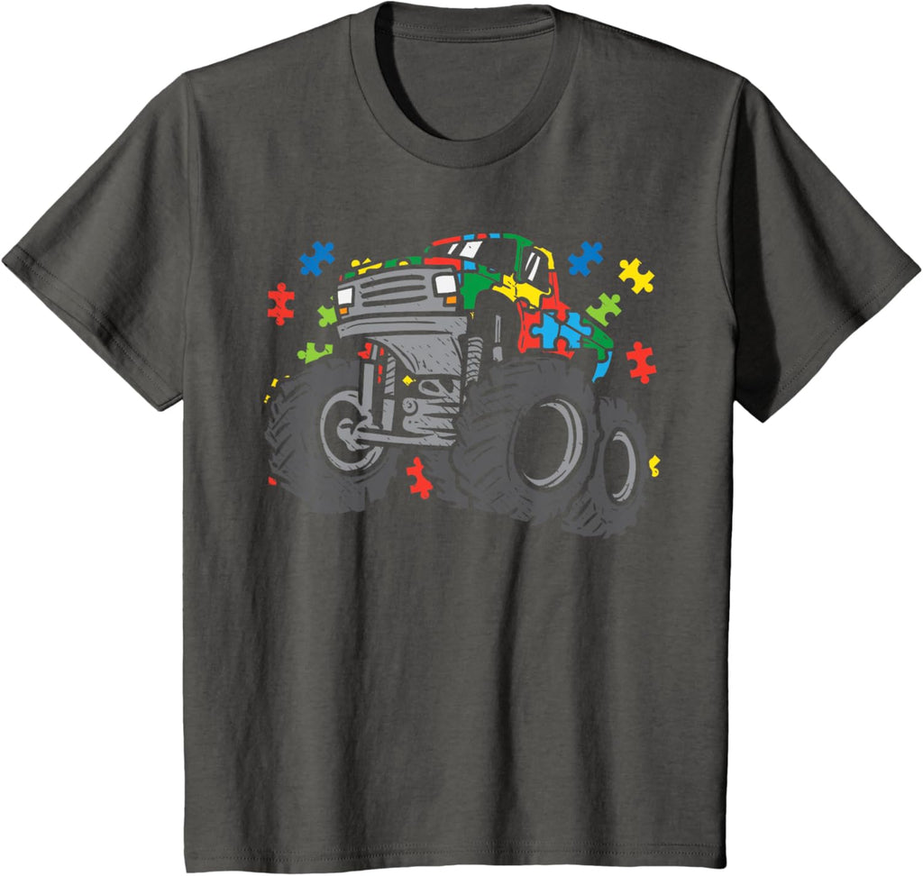 Kids Monster Truck Puzzles Cute Kids Autism Awareness ASD Boys