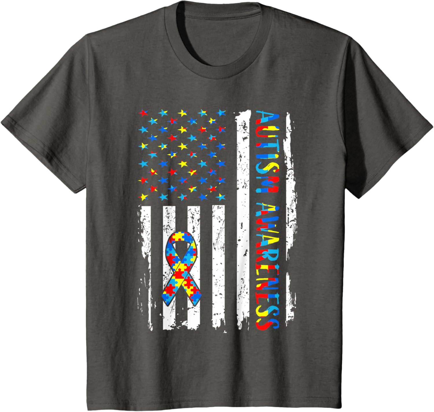 Autism Awareness Mom Dad USA flag Autistic Awareness Autism