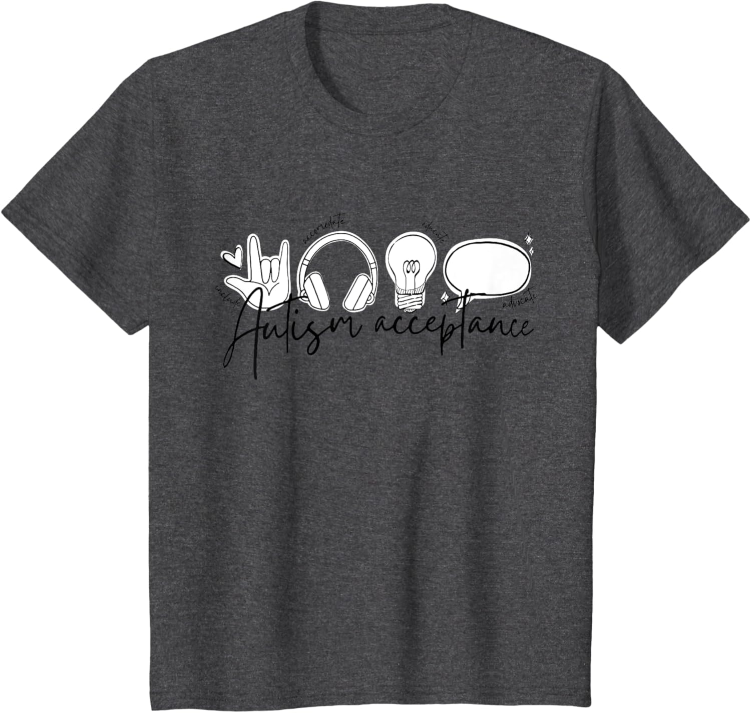 Autism Awareness Acceptance Shirt Support Mom Women Kid