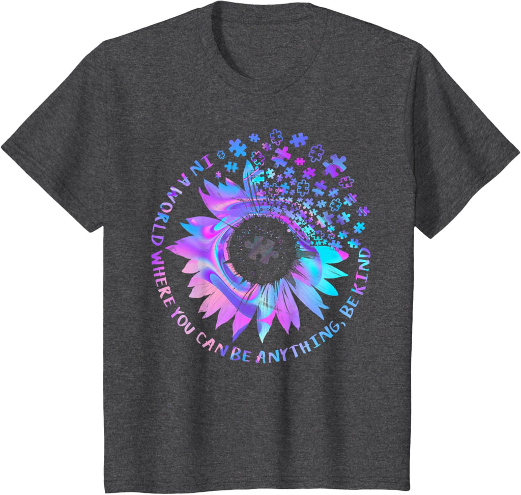 Be Kind Autism Awareness Kindness Sunflower Tie Dye Puzzle