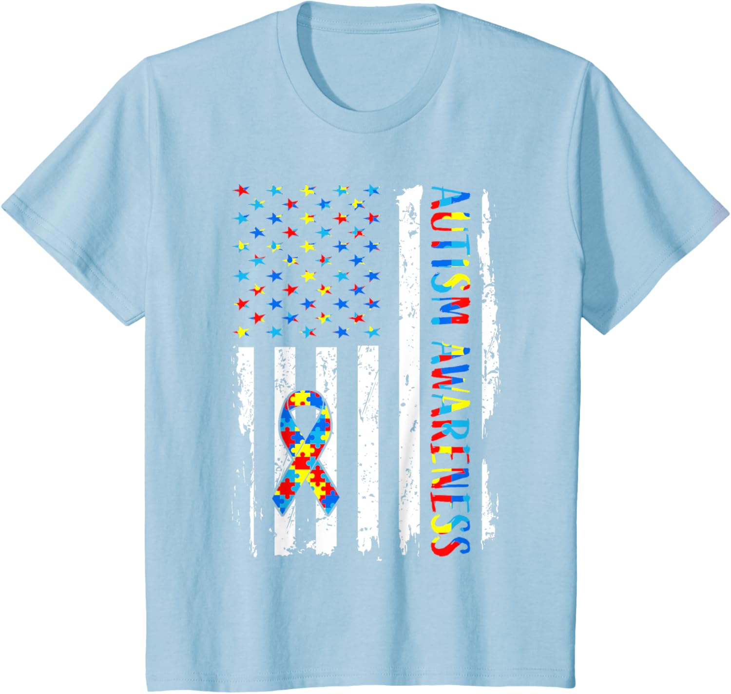 Autism Awareness Mom Dad USA flag Autistic Awareness Autism