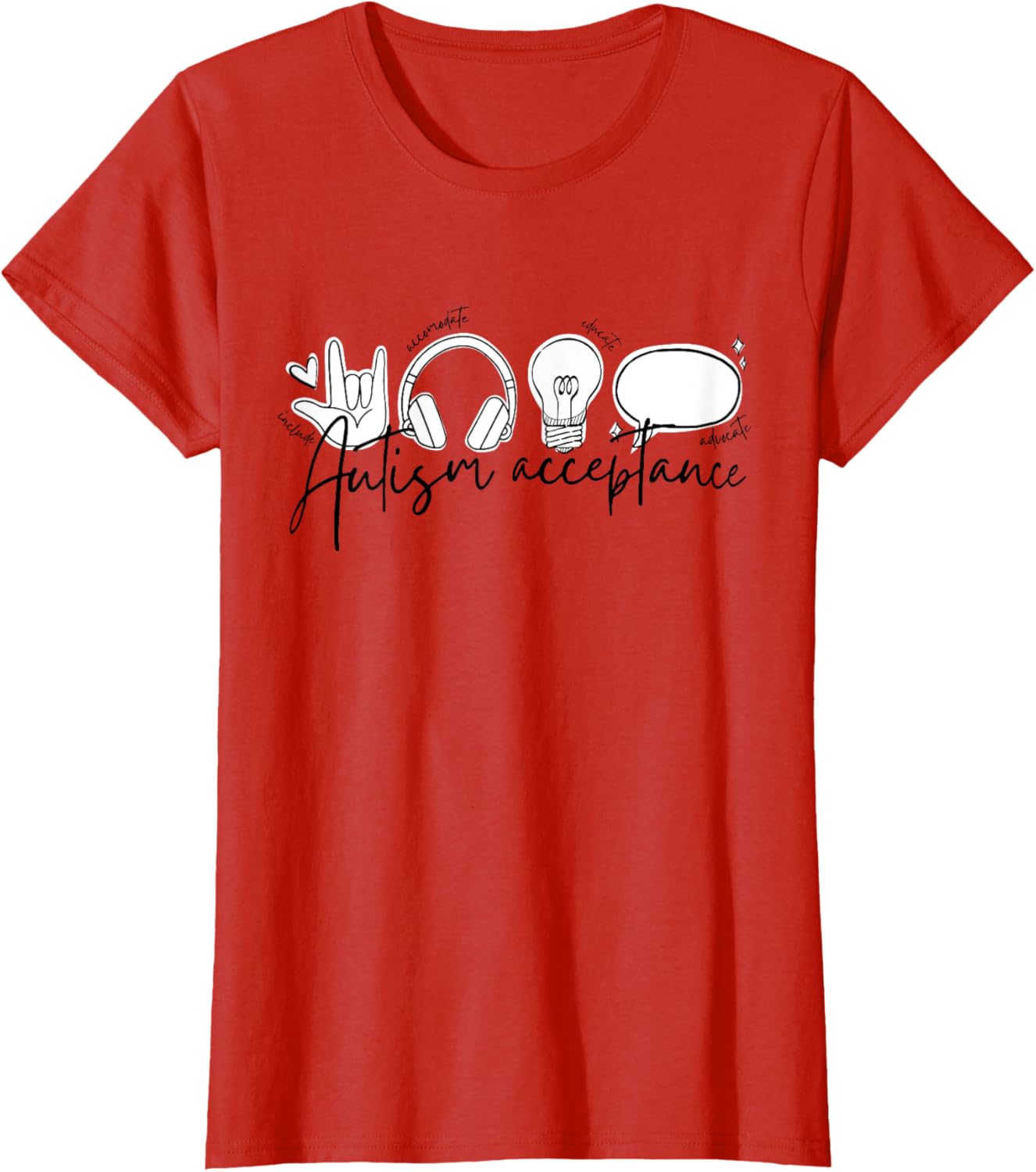 Autism Awareness Acceptance Shirt Support Mom Women Kid