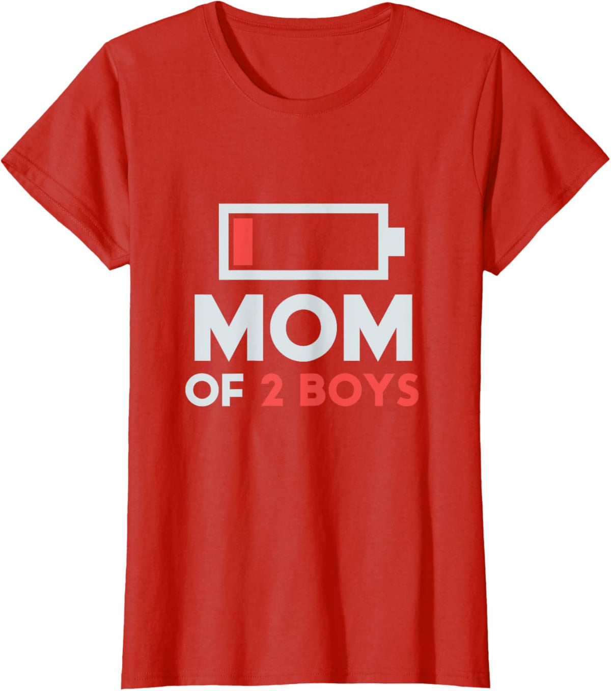 Mom of 2 Boys Gift from Son Mothers Day Birthday Women Mother Shirt