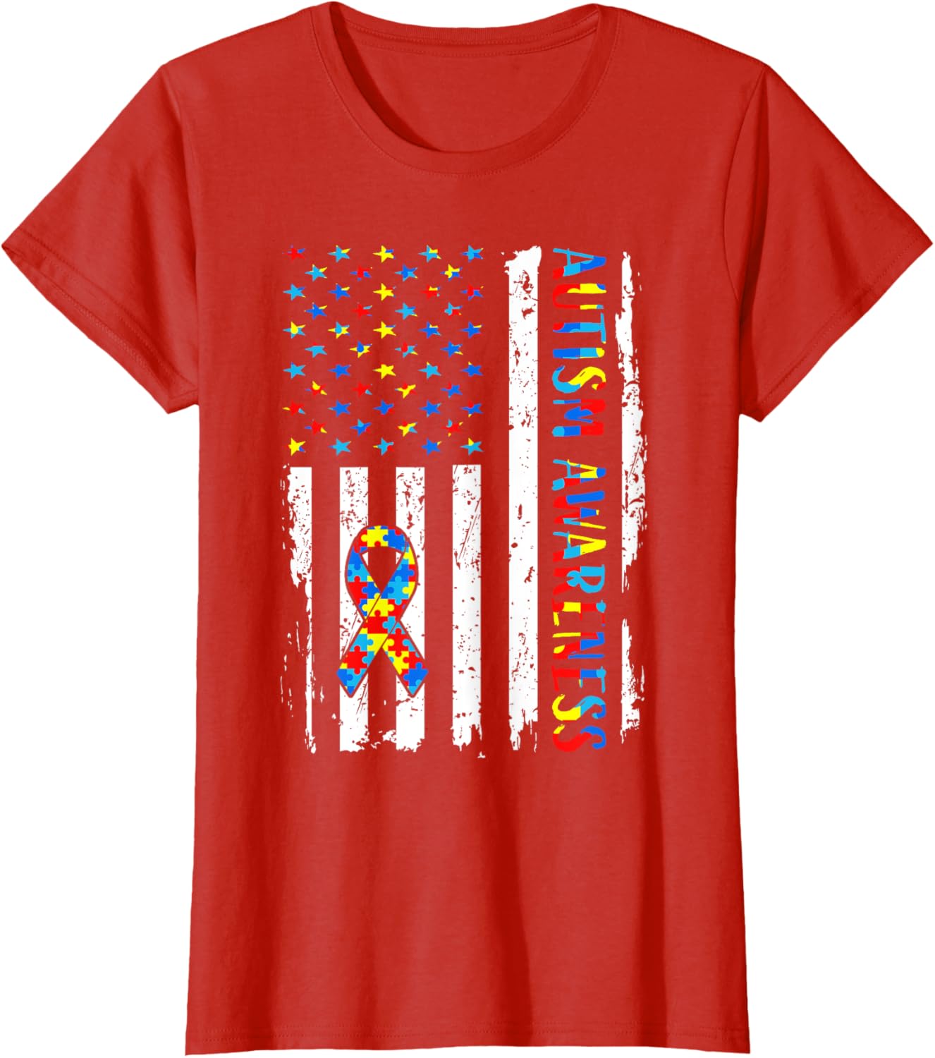 Autism Awareness Mom Dad USA flag Autistic Awareness Autism
