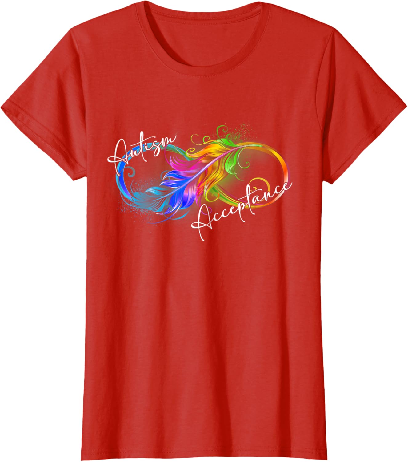 Autism Red Instead Infinity Symbol Autistic Acceptance