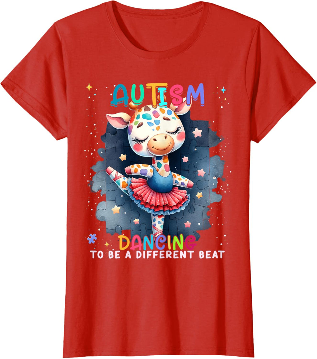 Autism Awareness Cute Unicorn Dancing To A Different Beat