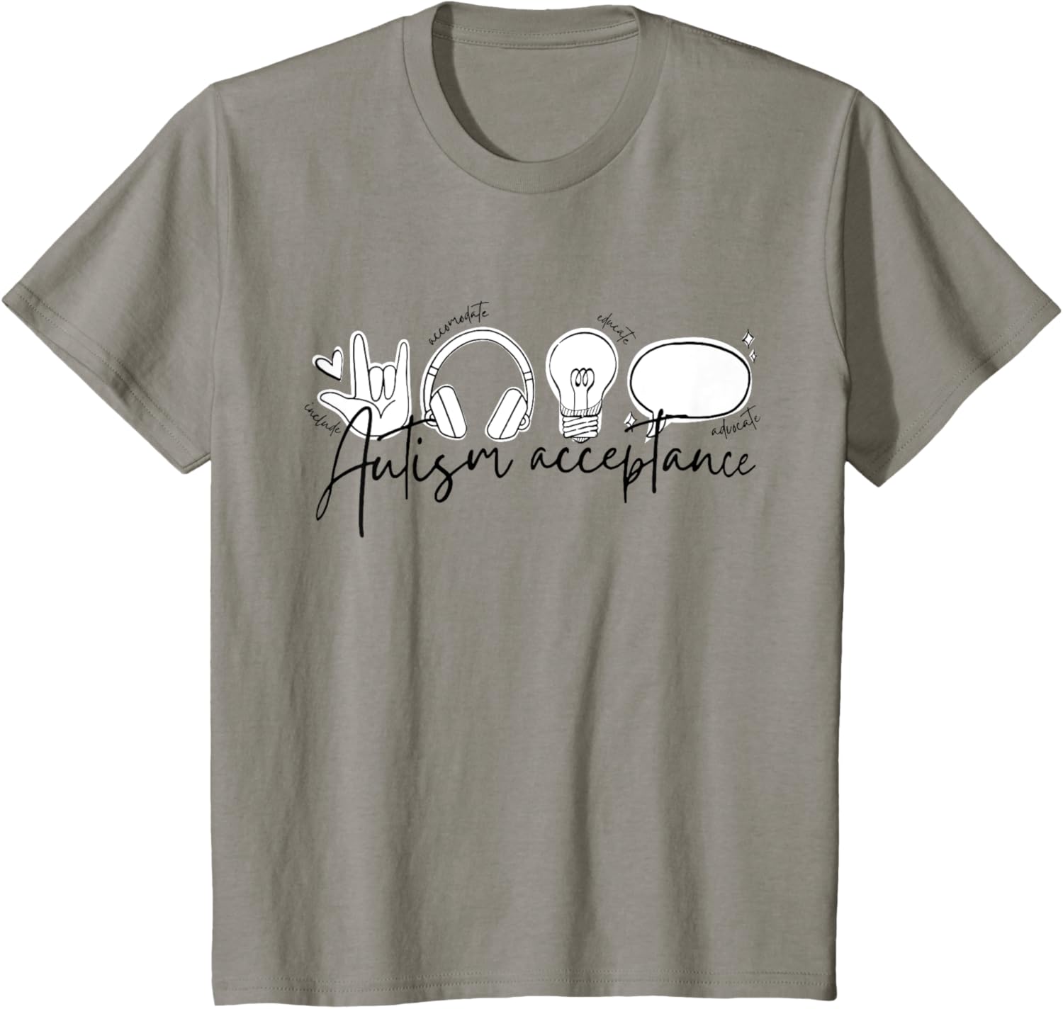 Autism Awareness Acceptance Shirt Support Mom Women Kid