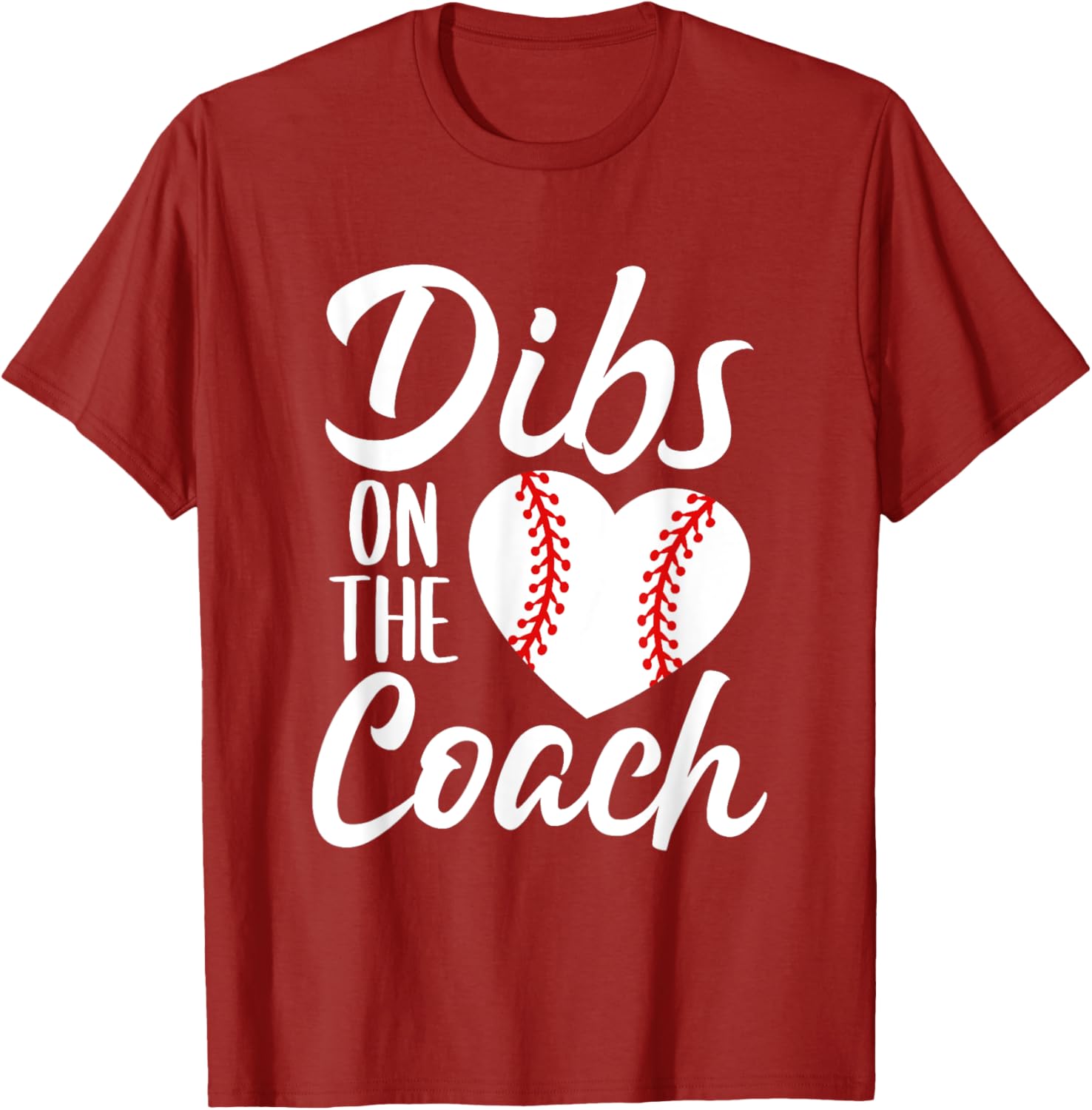Dibs On The Coach Funny Baseball Heart Cute Mother's Day