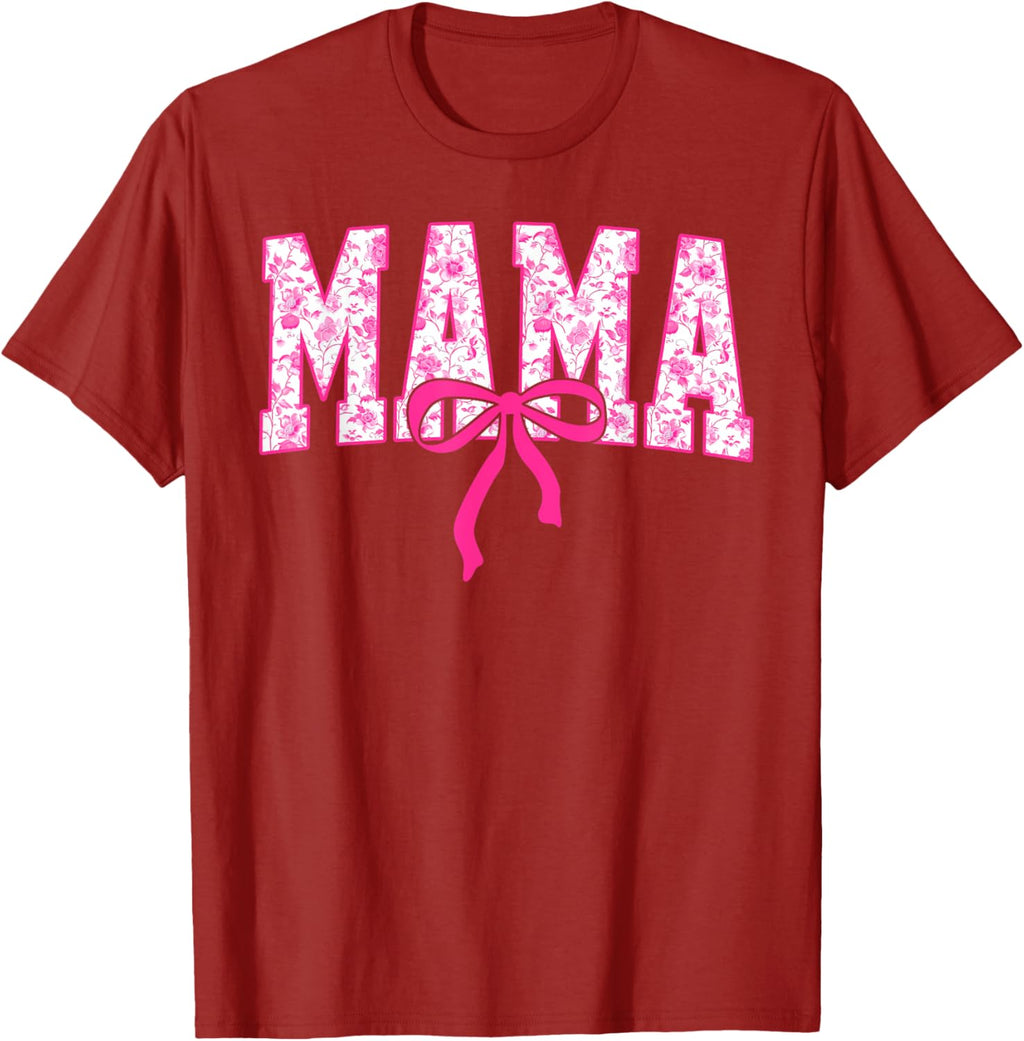 Coquette Pink Chinoiserie Mama Floral Bow Mom Mothers Day