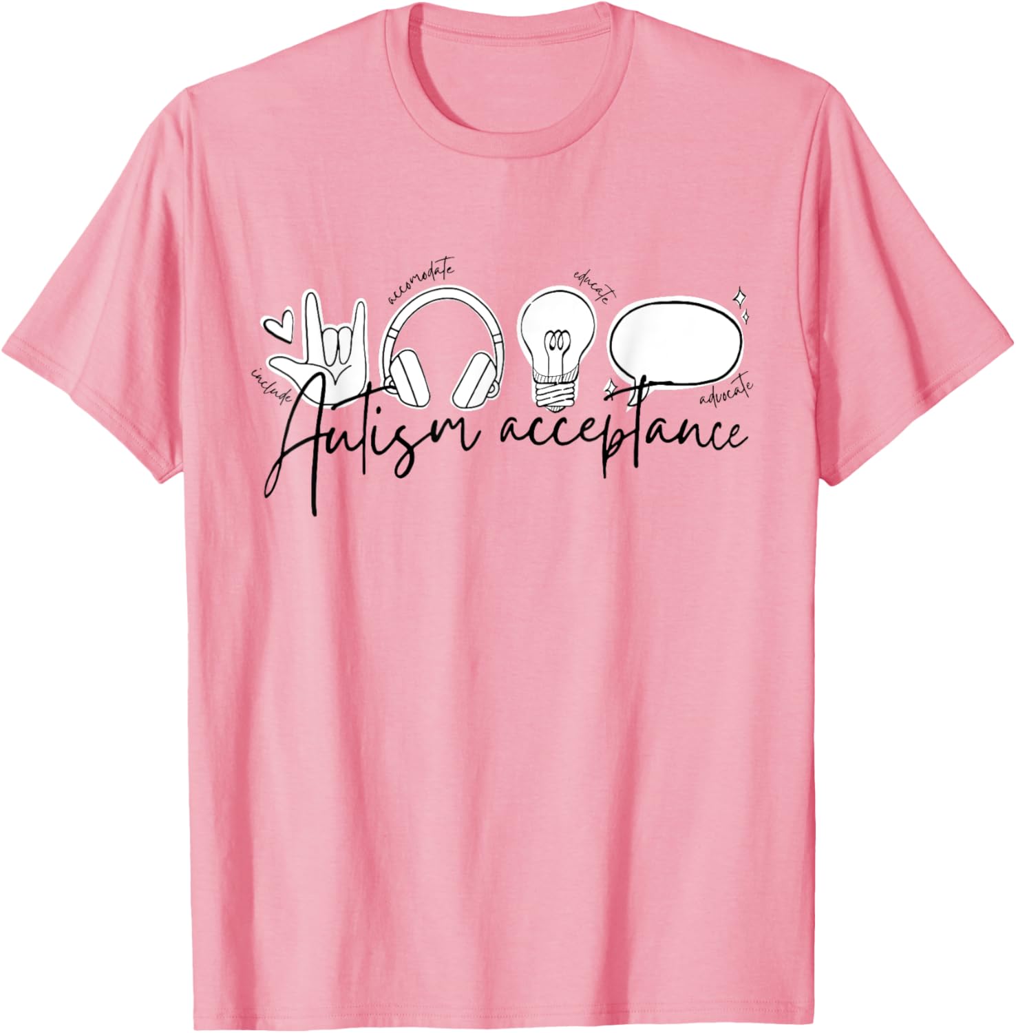 Autism Awareness Acceptance Shirt Support Mom Women Kid