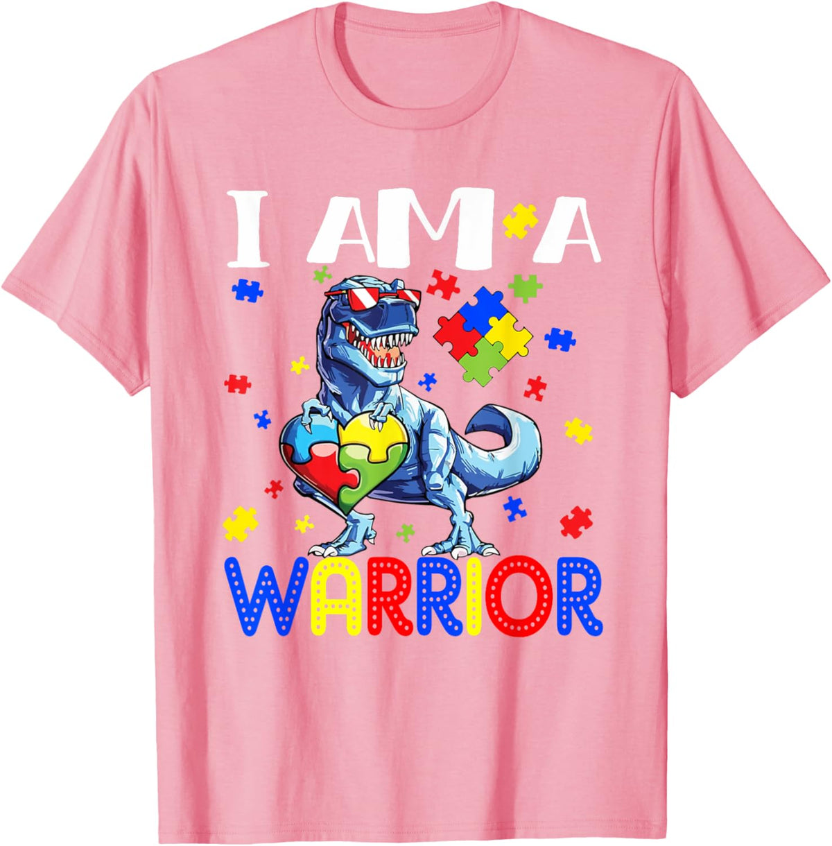 I Am A Warrior Autism Boys Family Dinosaur Autism Awareness