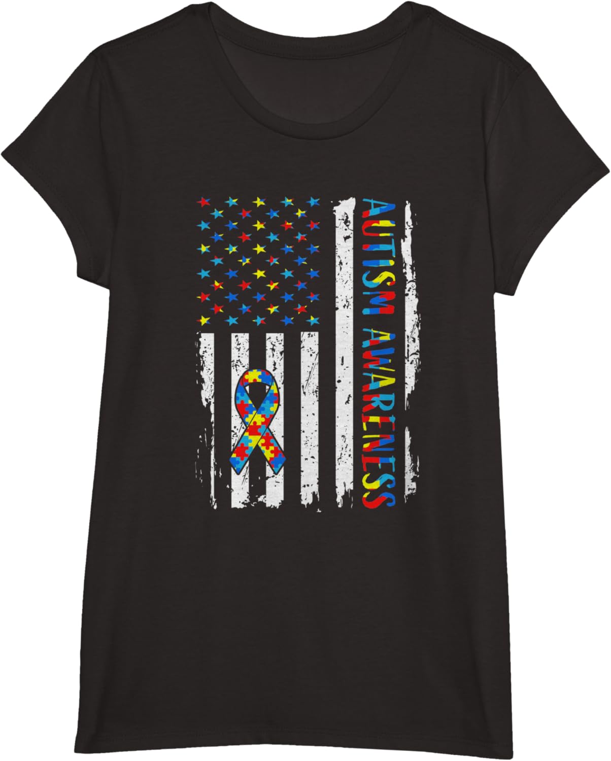 Autism Awareness Mom Dad USA flag Autistic Awareness Autism
