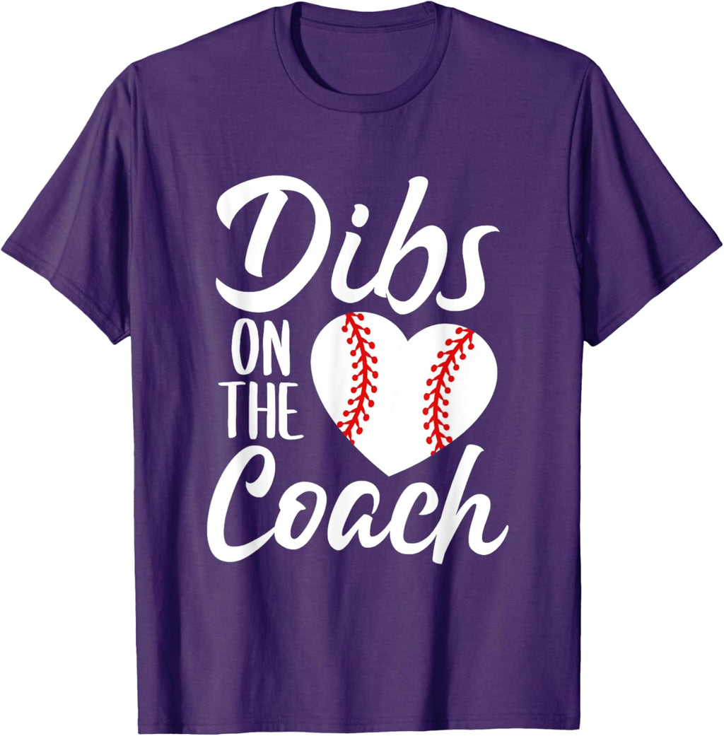Dibs On The Coach Funny Baseball Heart Cute Mother's Day