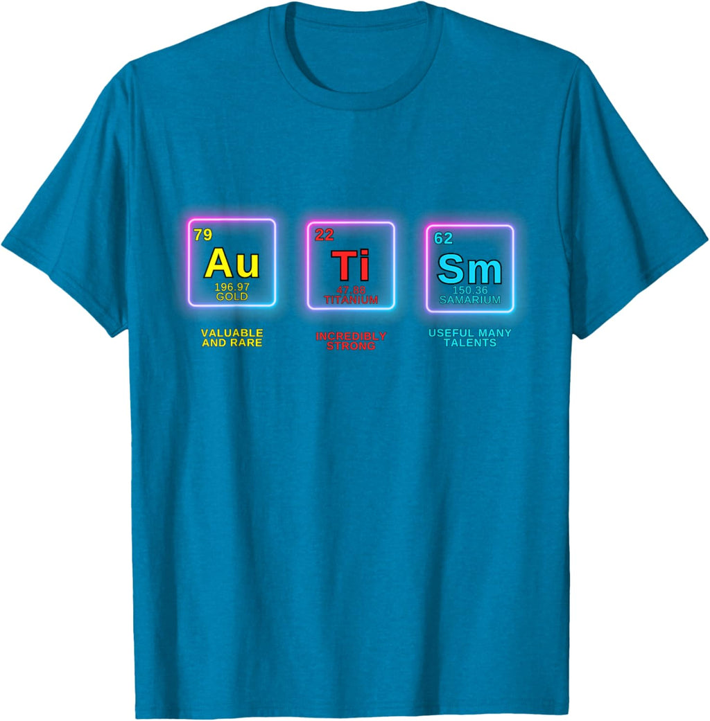 Autism Awareness Kids Women Men Elements Periodic Table ASD