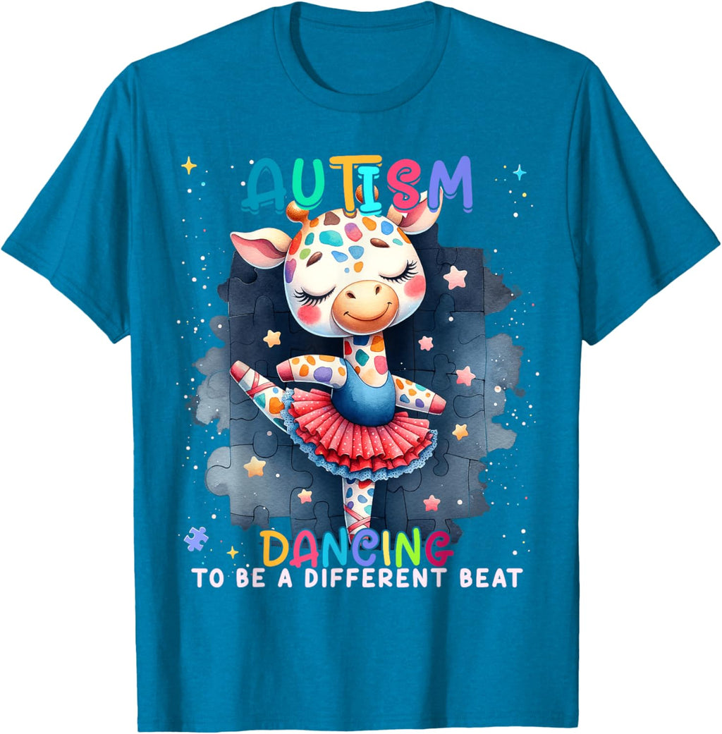 Autism Awareness Cute Unicorn Dancing To A Different Beat