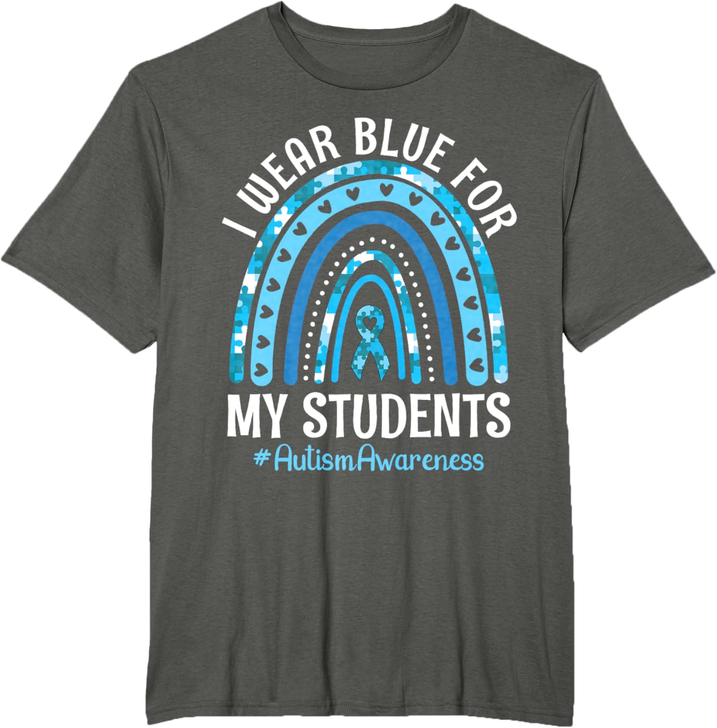 Happy Teacher I Wear Blue For My Students Autism Awareness