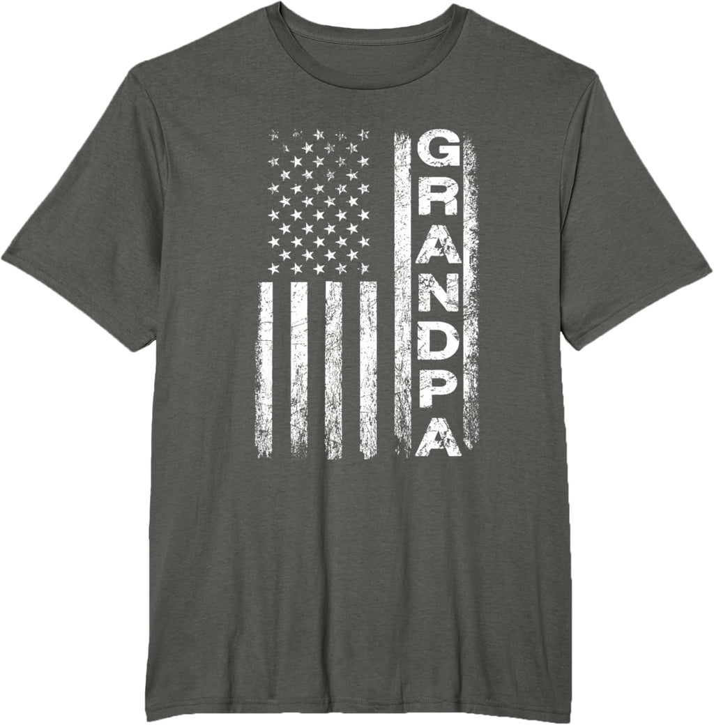 Grandpa Vintage American Flag Father's Day 4th of July Papa