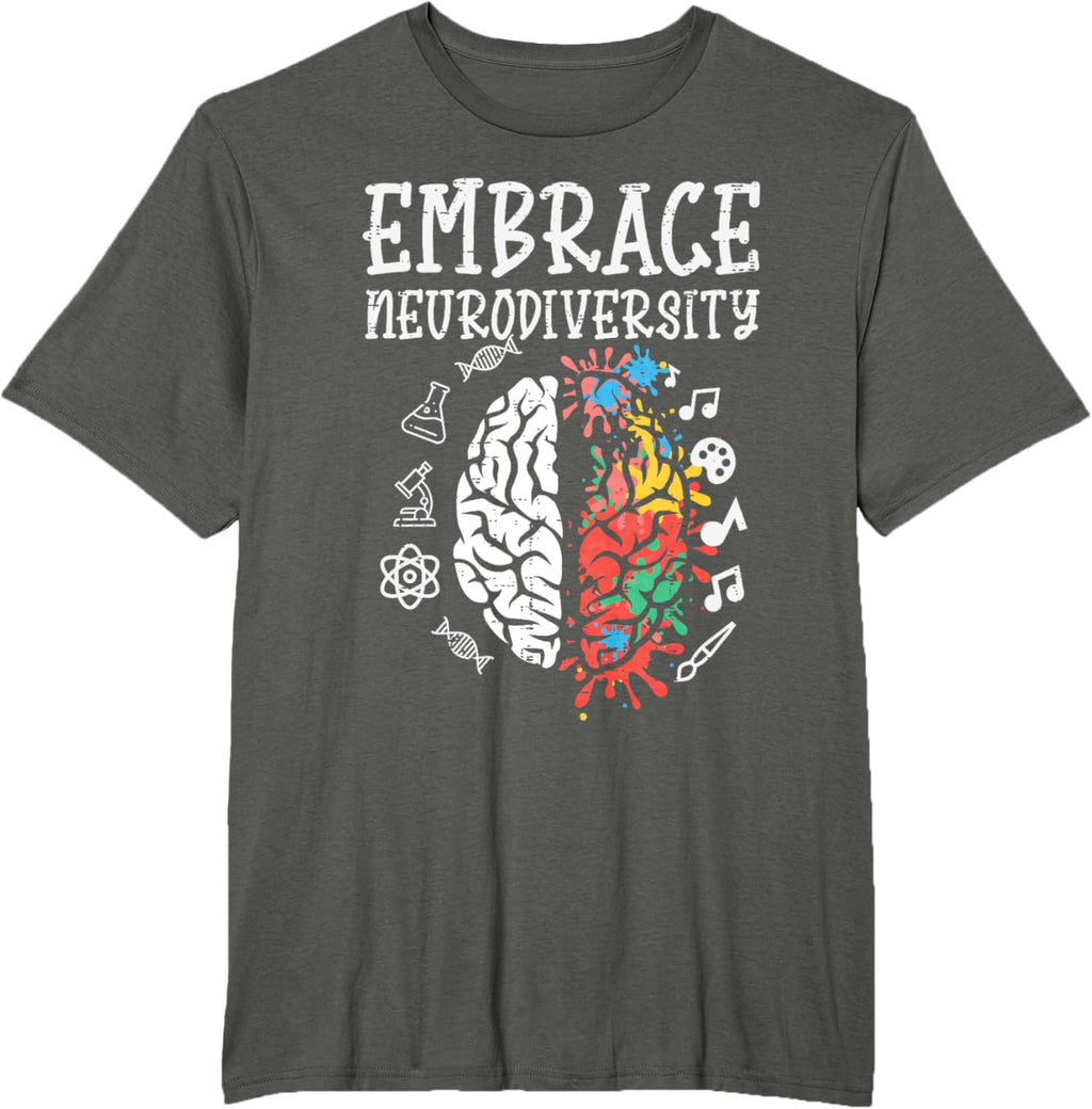 Embrace Neurodiversity Autism Awareness ASD Men Women Kids