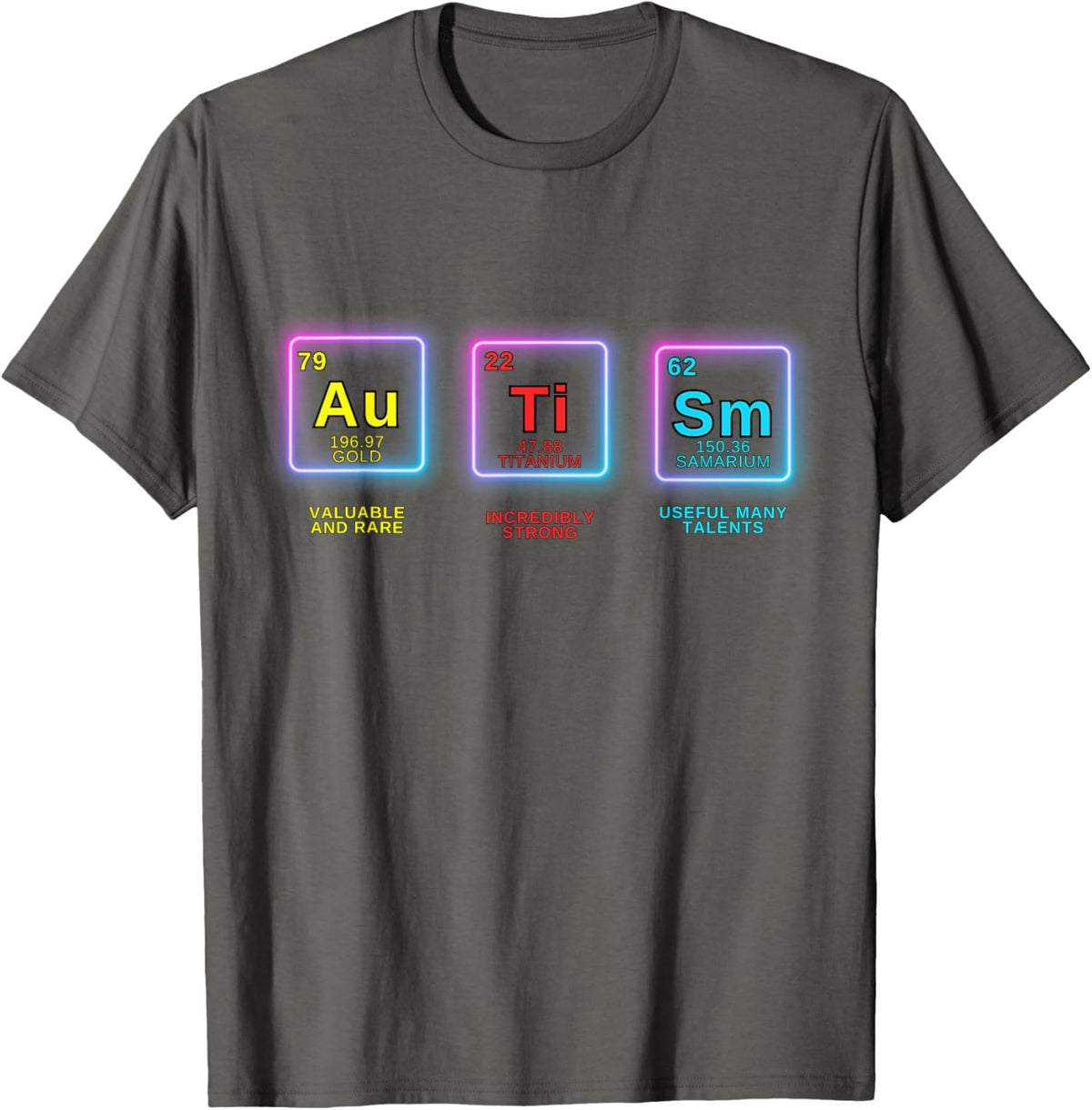 Autism Awareness Kids Women Men Elements Periodic Table ASD