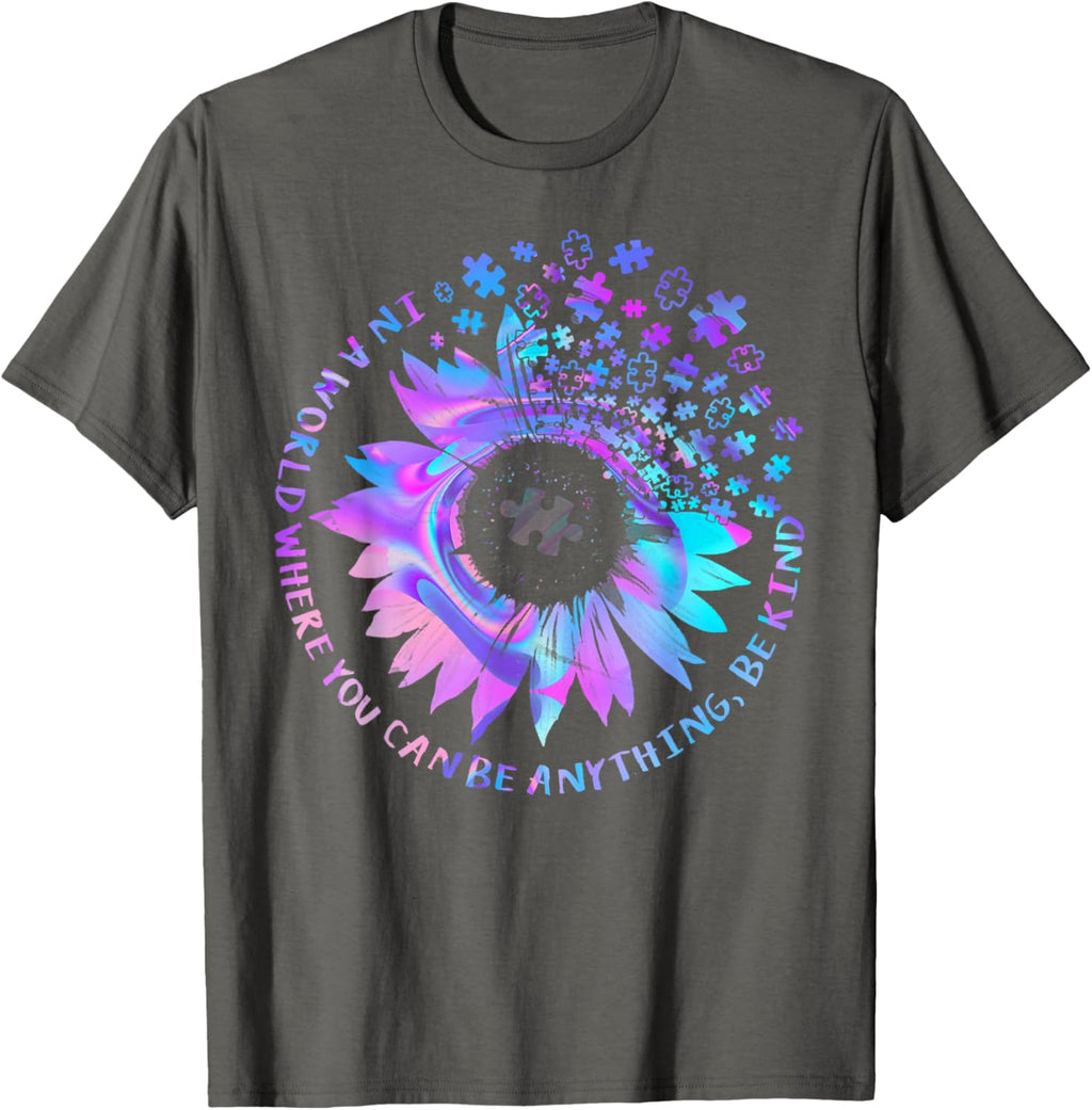 Be Kind Autism Awareness Kindness Sunflower Tie Dye Puzzle