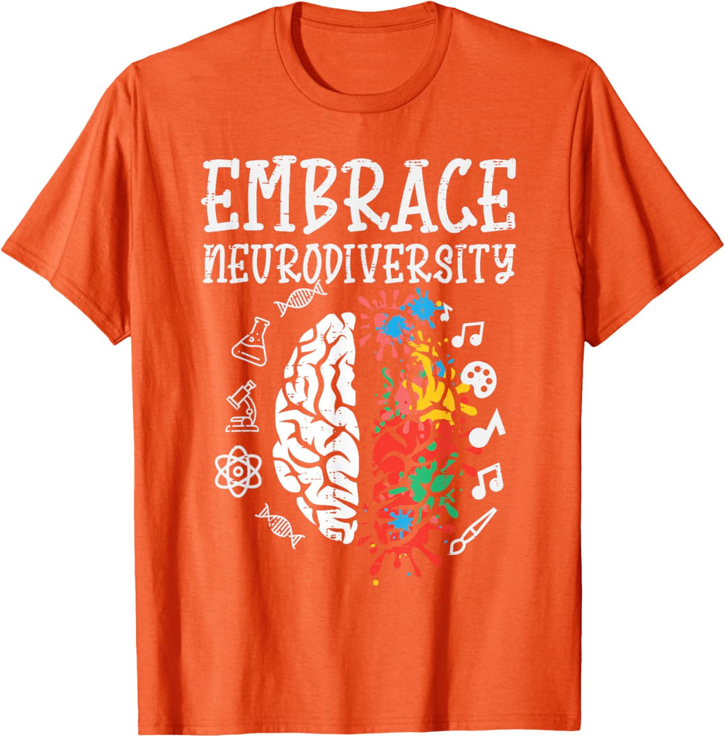 Embrace Neurodiversity Autism Awareness ASD Men Women Kids