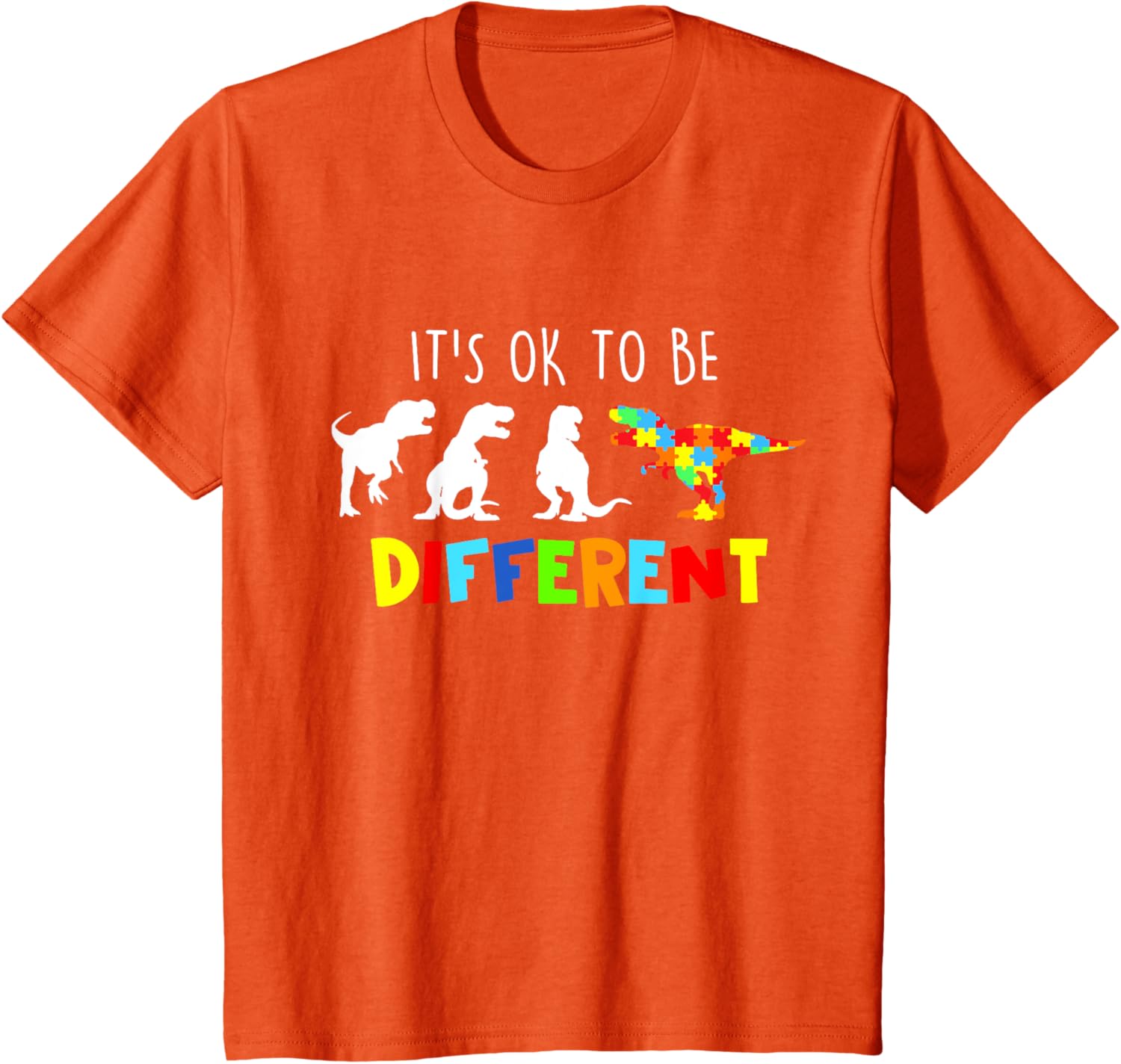 Autism Awareness Dinosaur Kid Boys Its Ok To Be Different