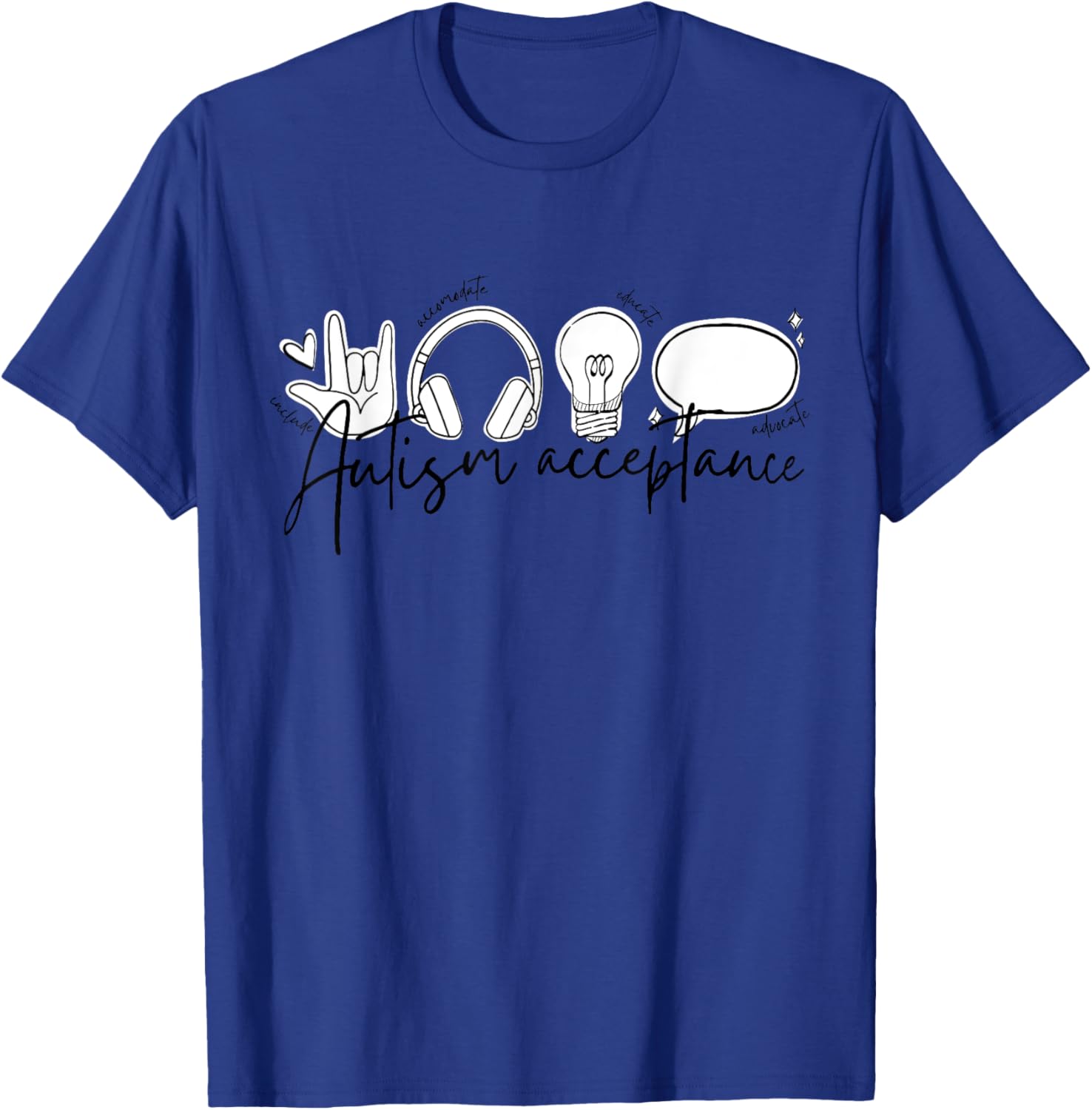 Autism Awareness Acceptance Shirt Support Mom Women Kid