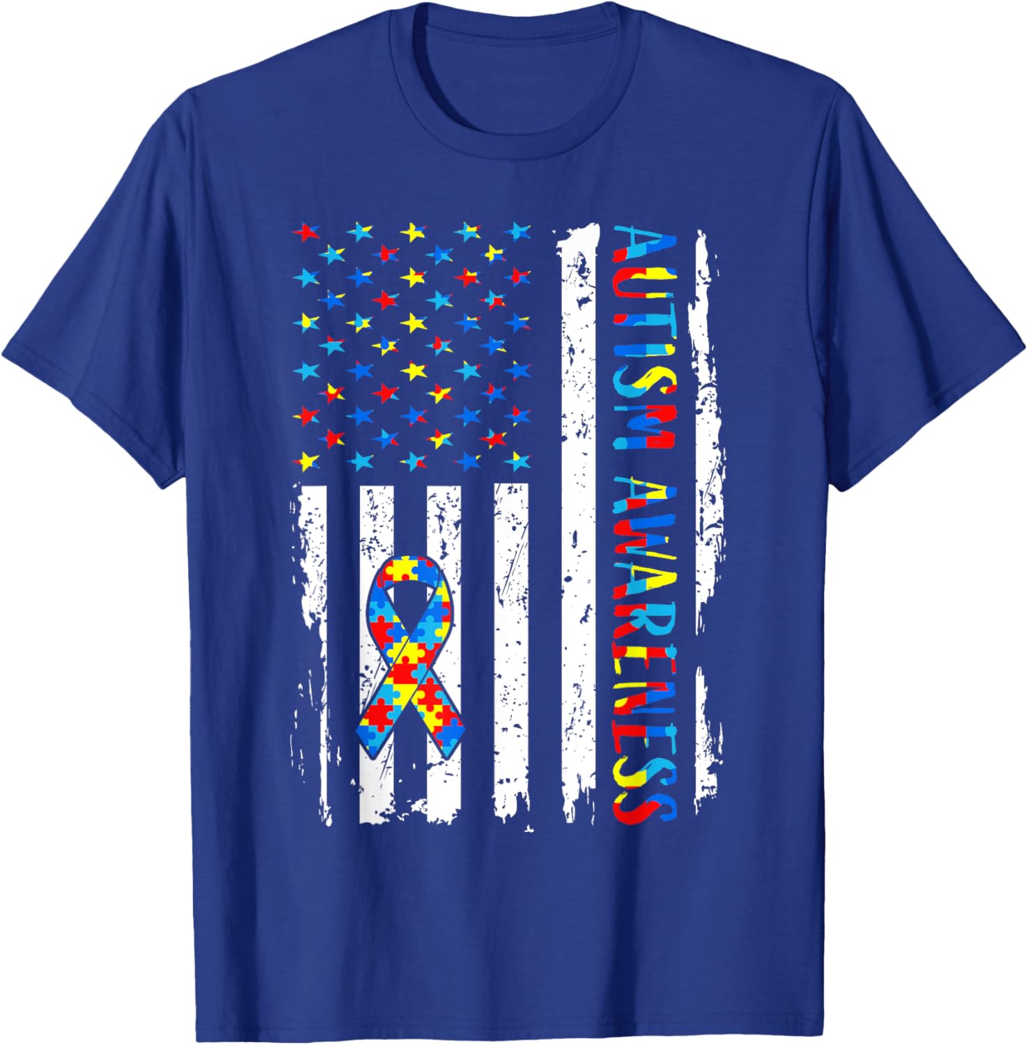 Autism Awareness Mom Dad USA flag Autistic Awareness Autism
