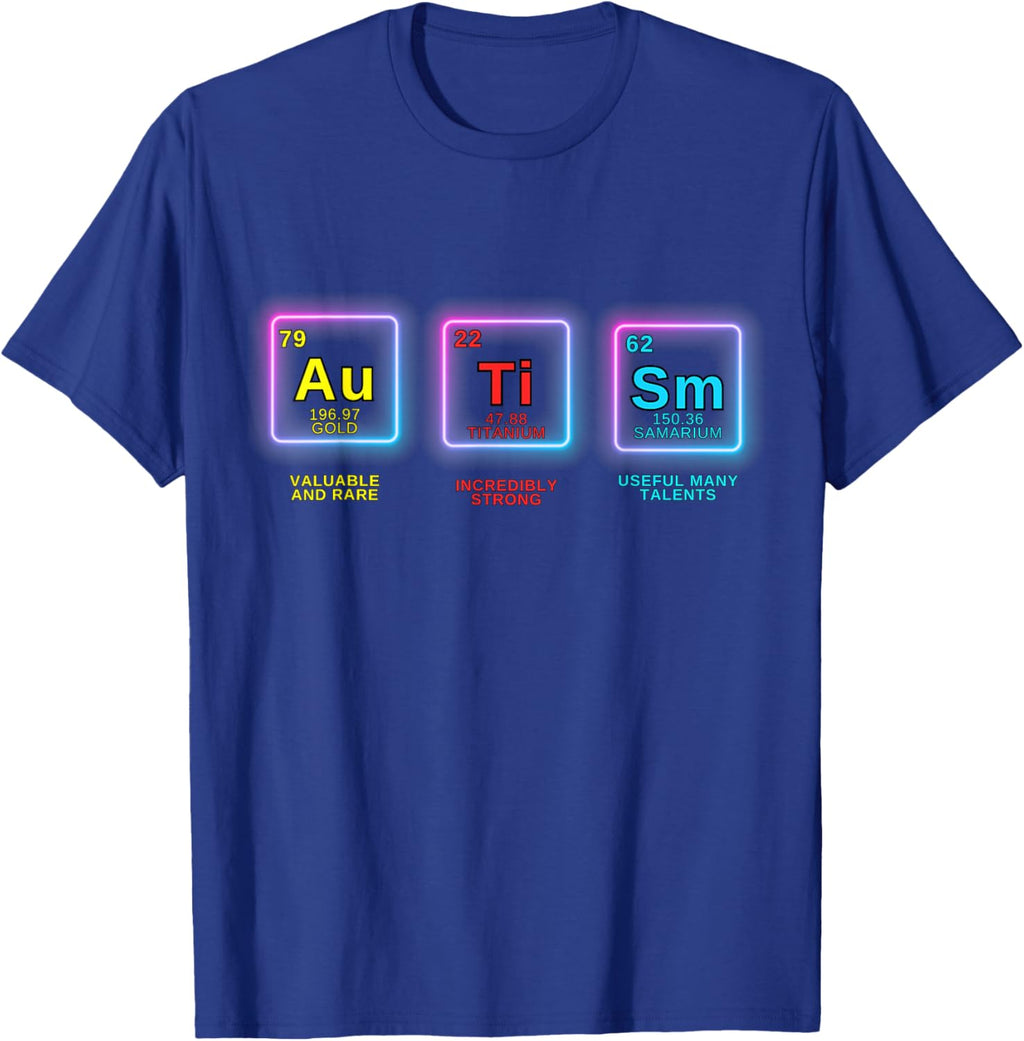Autism Awareness Kids Women Men Elements Periodic Table ASD