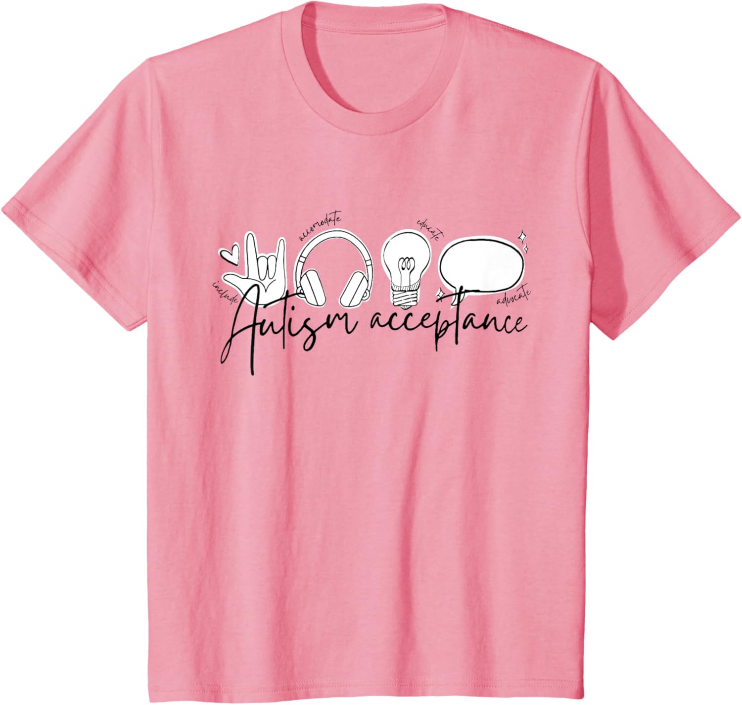 Autism Awareness Acceptance Shirt Support Mom Women Kid