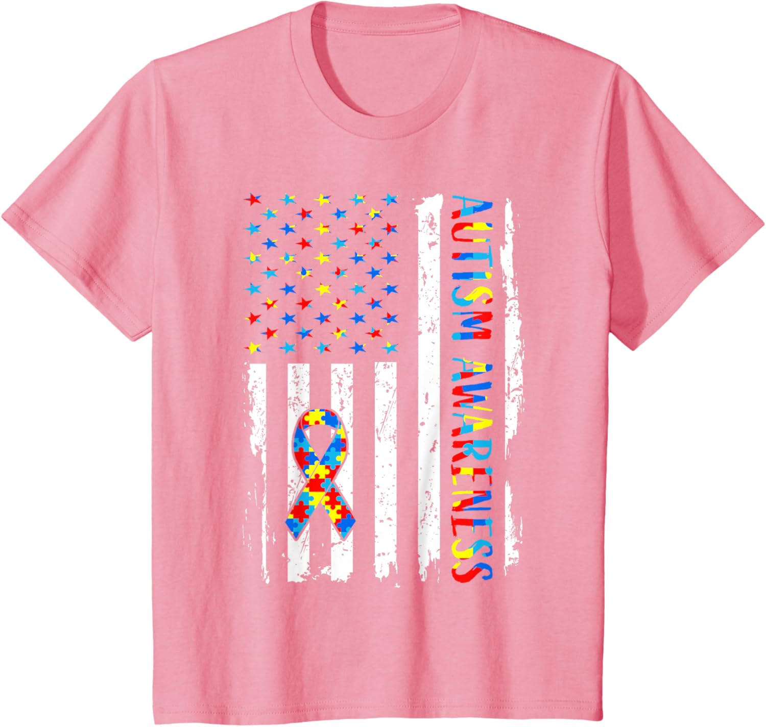 Autism Awareness Mom Dad USA flag Autistic Awareness Autism