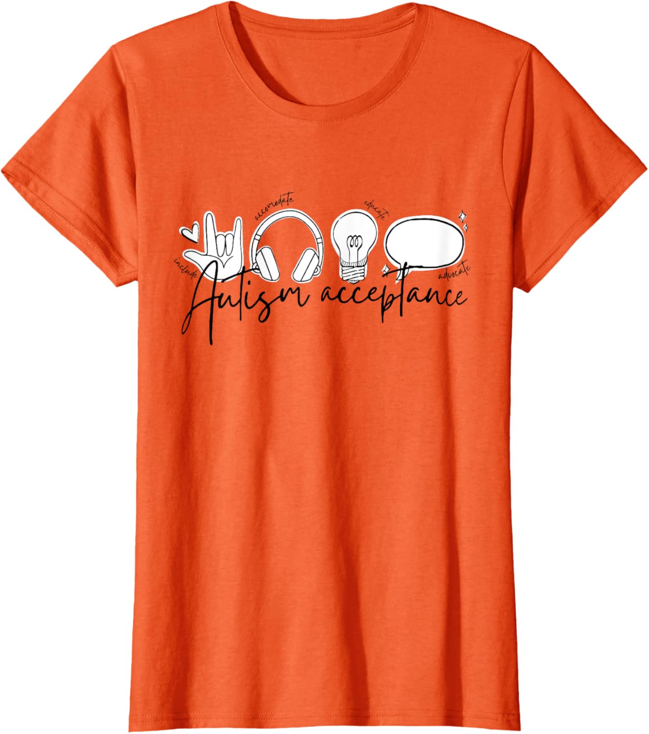 Autism Awareness Acceptance Shirt Support Mom Women Kid