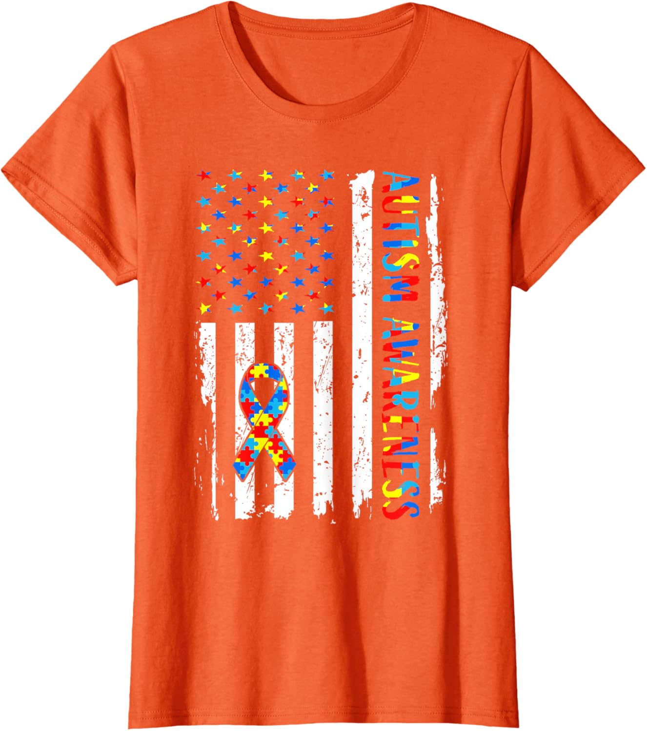 Autism Awareness Mom Dad USA flag Autistic Awareness Autism